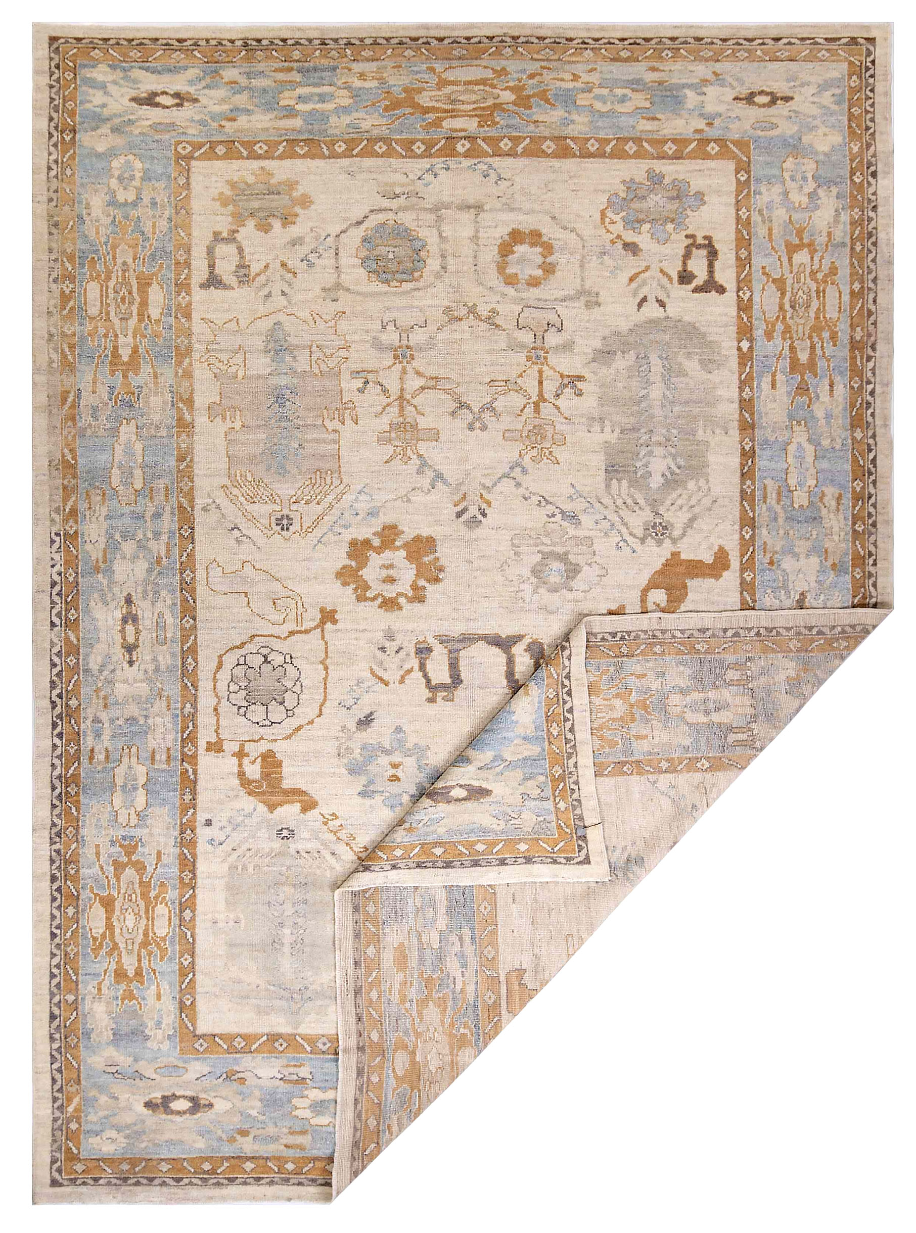 Thumbnail 4 for Persian Oushak Transitional Rug 89000
