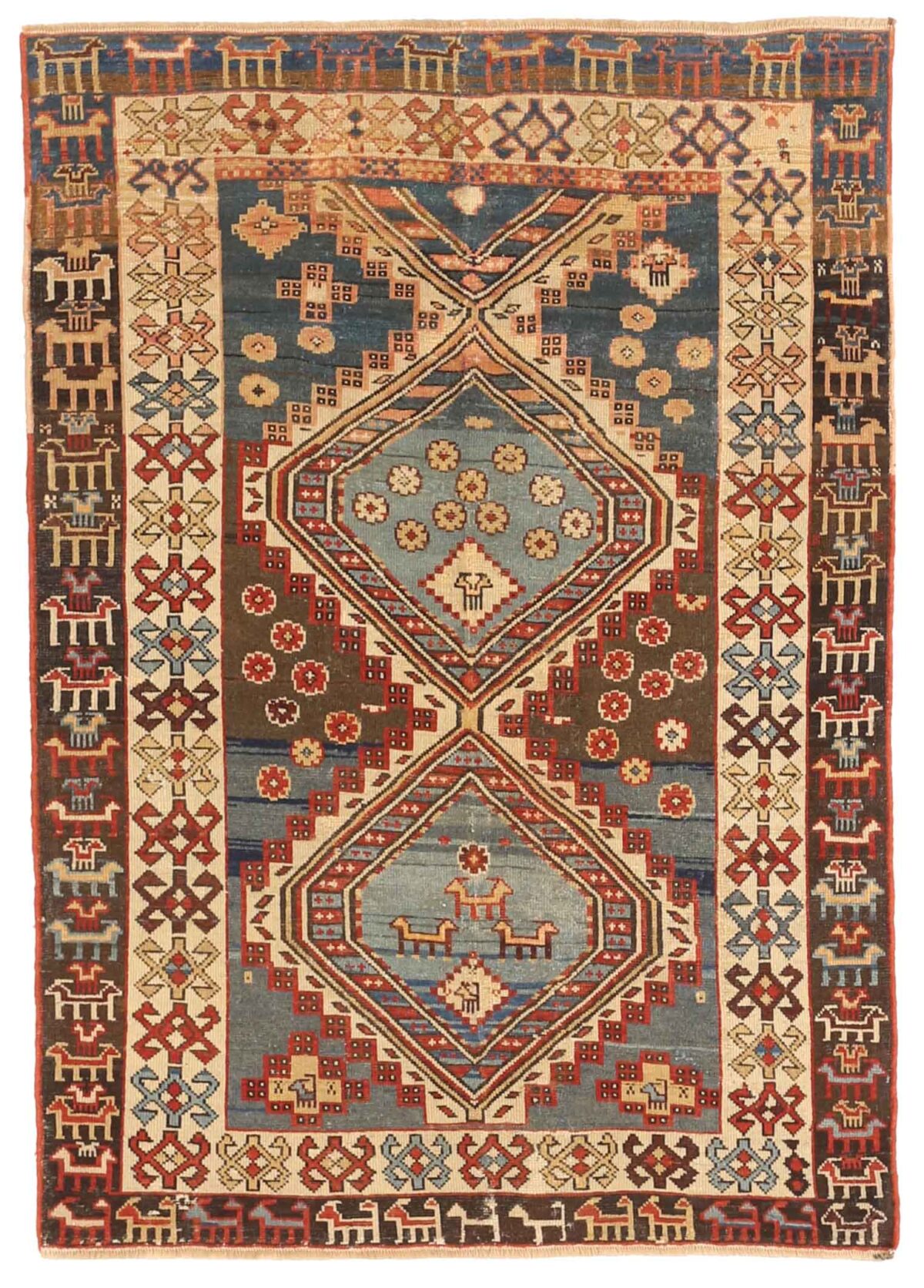 Thumbnail 12 for Antique Russia Kazakhstan Transitional Rug 11177