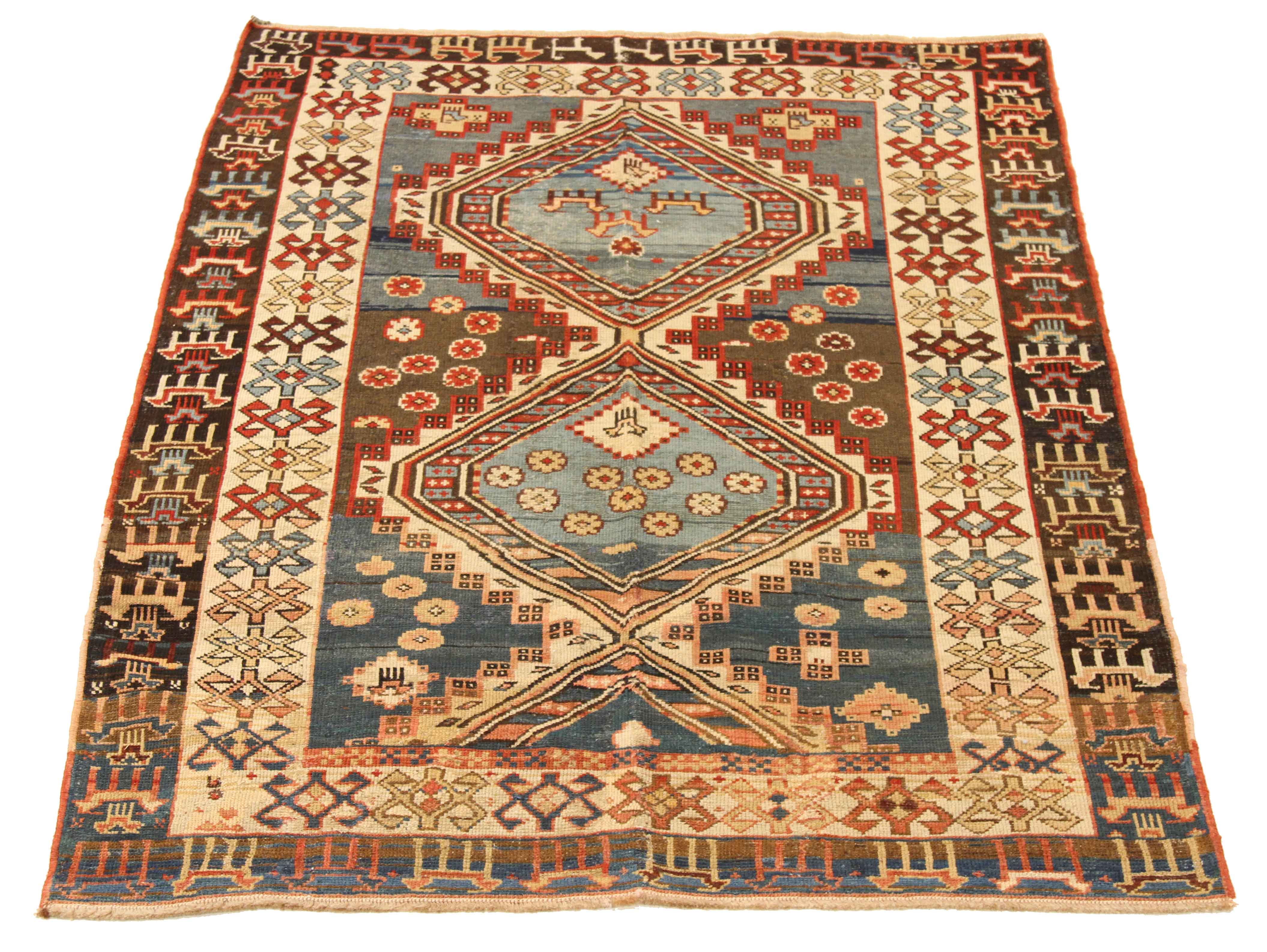 Thumbnail 3 for Antique Russia Kazakhstan Transitional Rug 11177