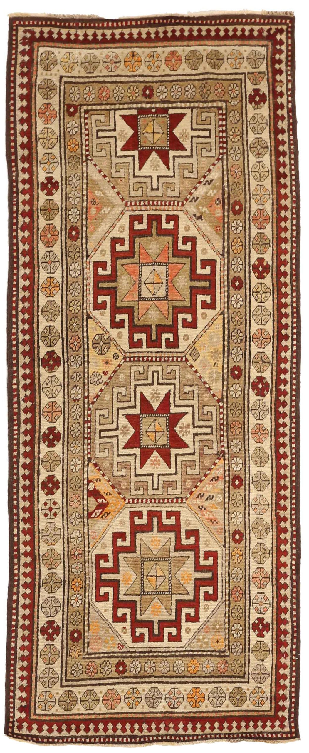 Thumbnail 10 for Antique Russia Kazakhstan Transitional Rug 11178