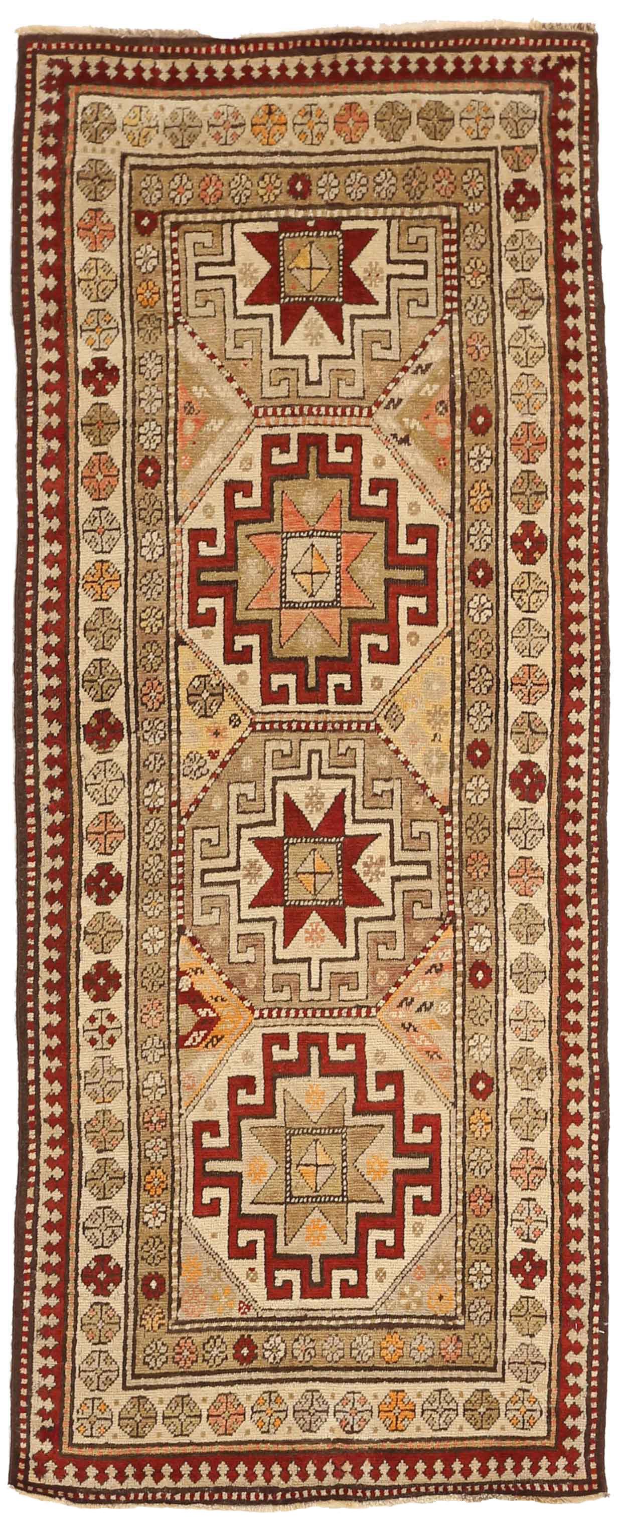 Thumbnail 14 for Antique Russia Kazakhstan Transitional Rug 11178