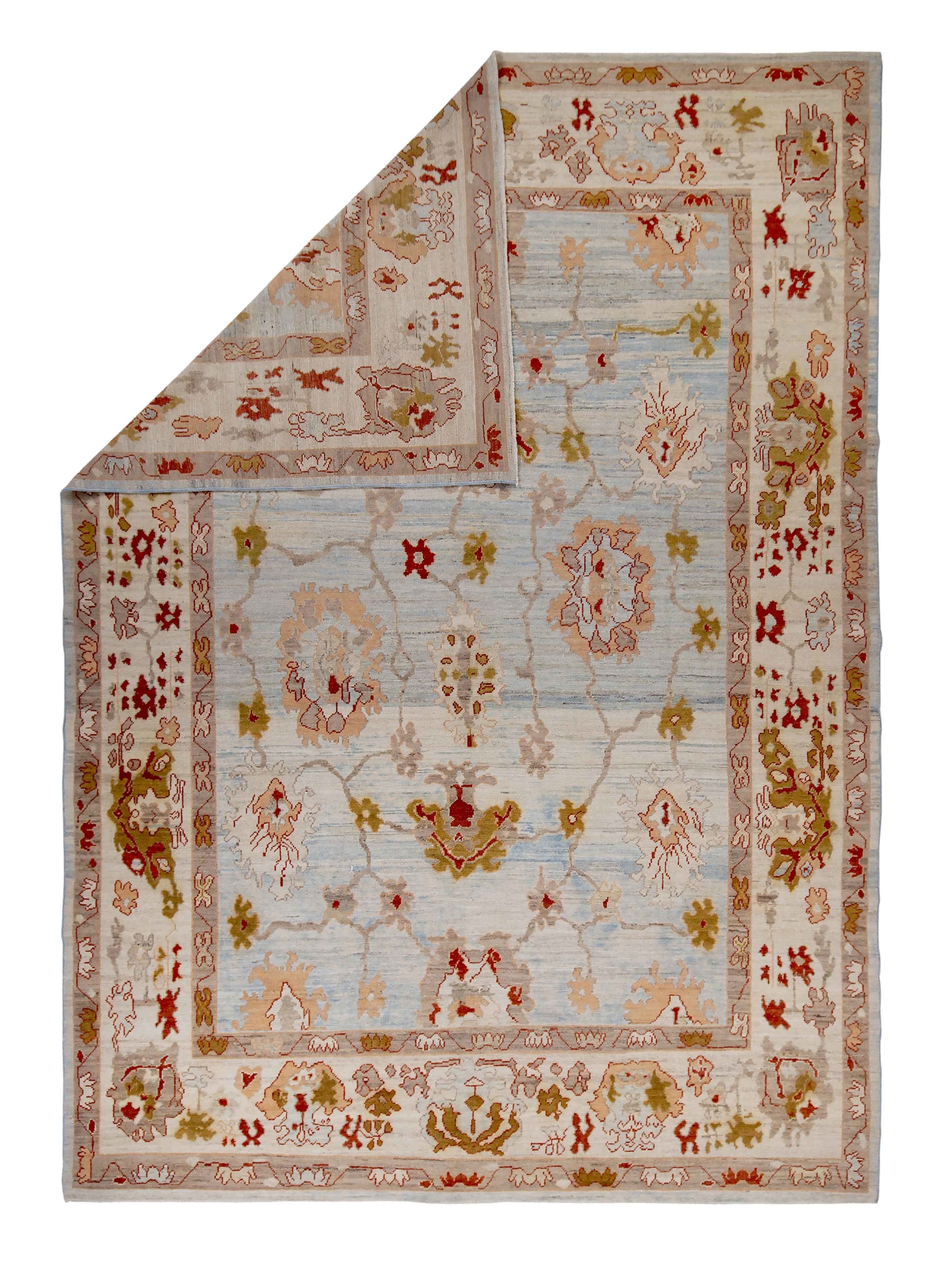 Thumbnail 4 for Persian Oushak Traditional Rug 89009