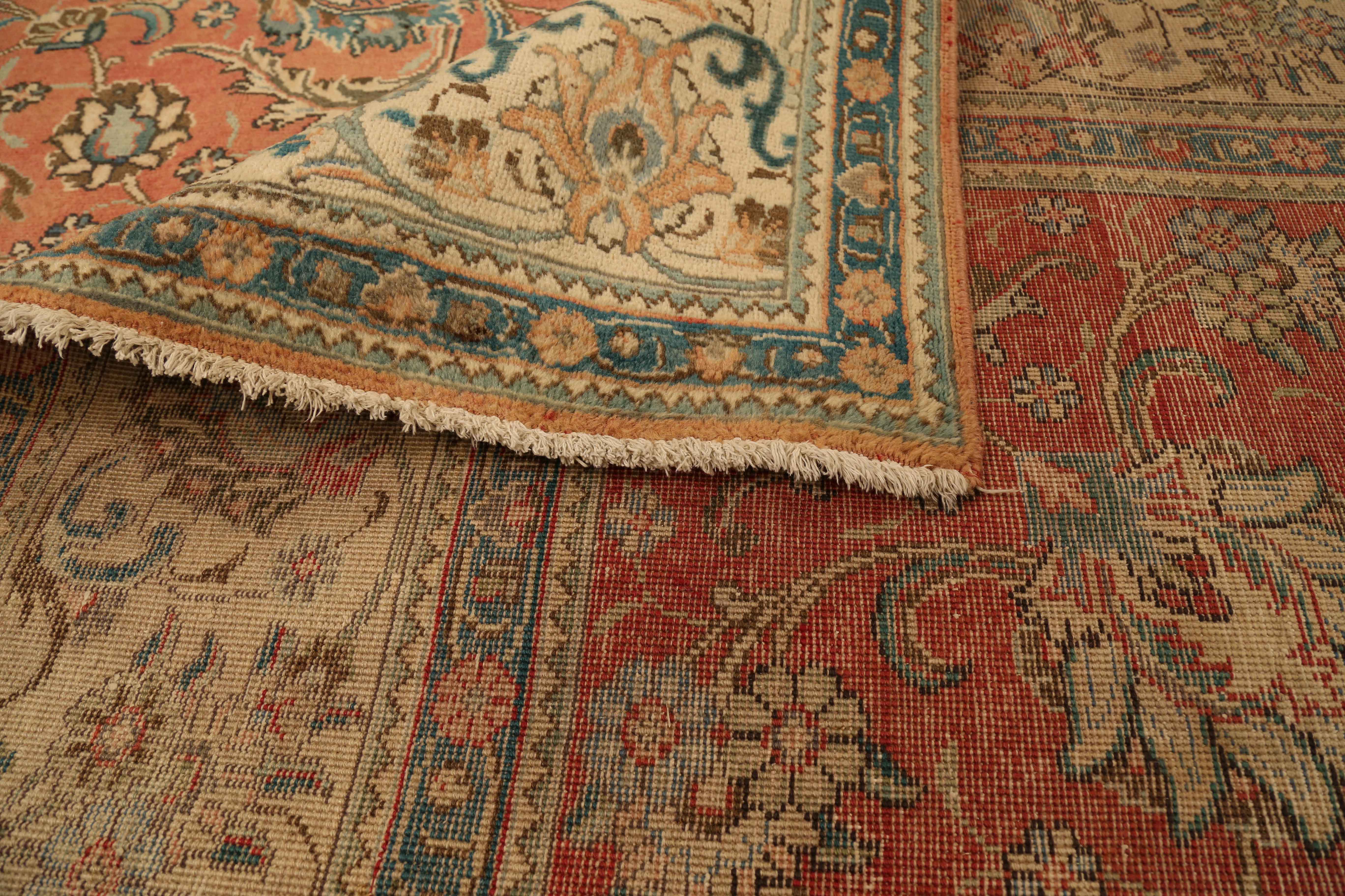 Thumbnail 7 for Antique Persian Tabriz Traditional Rug 11191