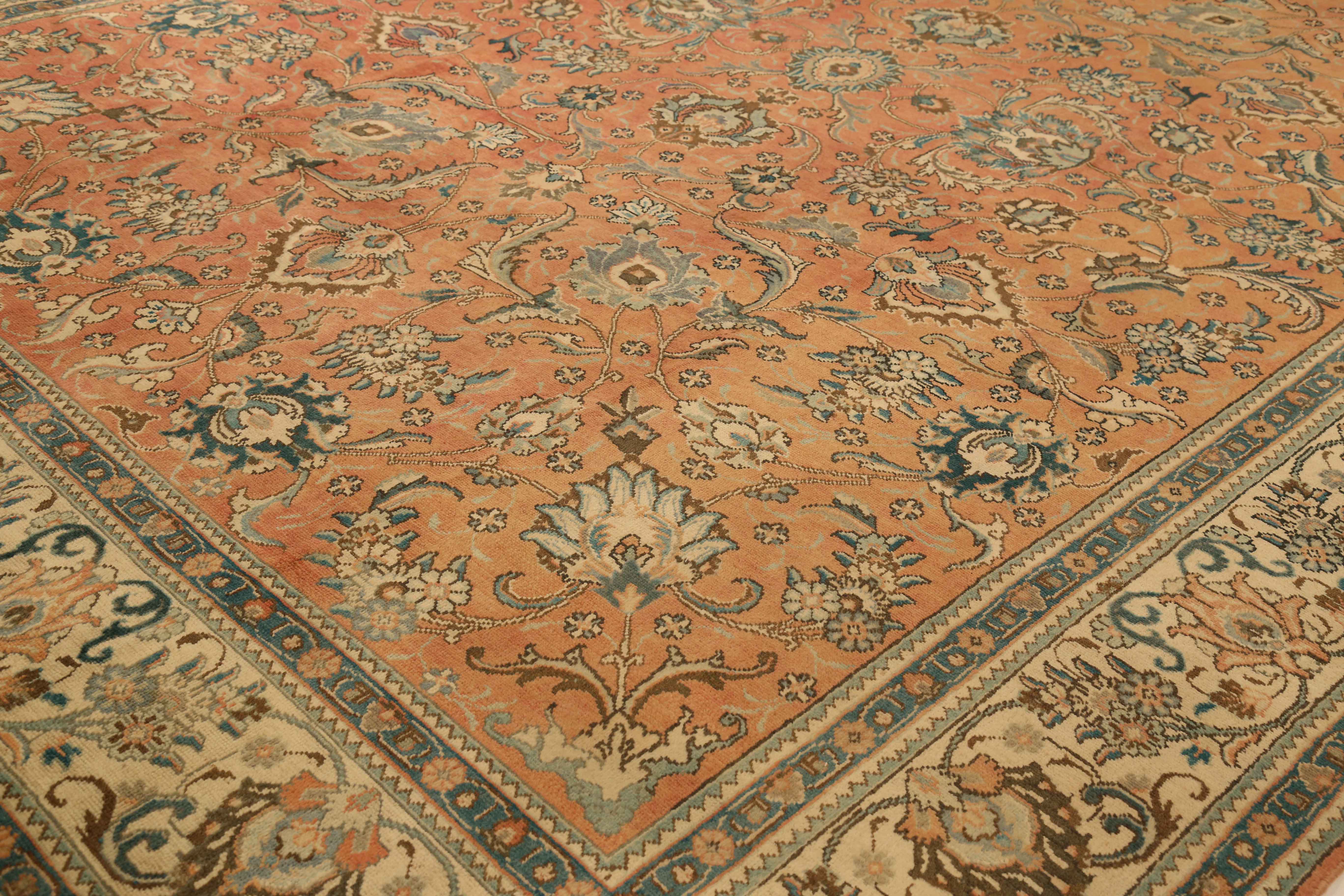 Thumbnail 12 for Antique Persian Tabriz Traditional Rug 11191