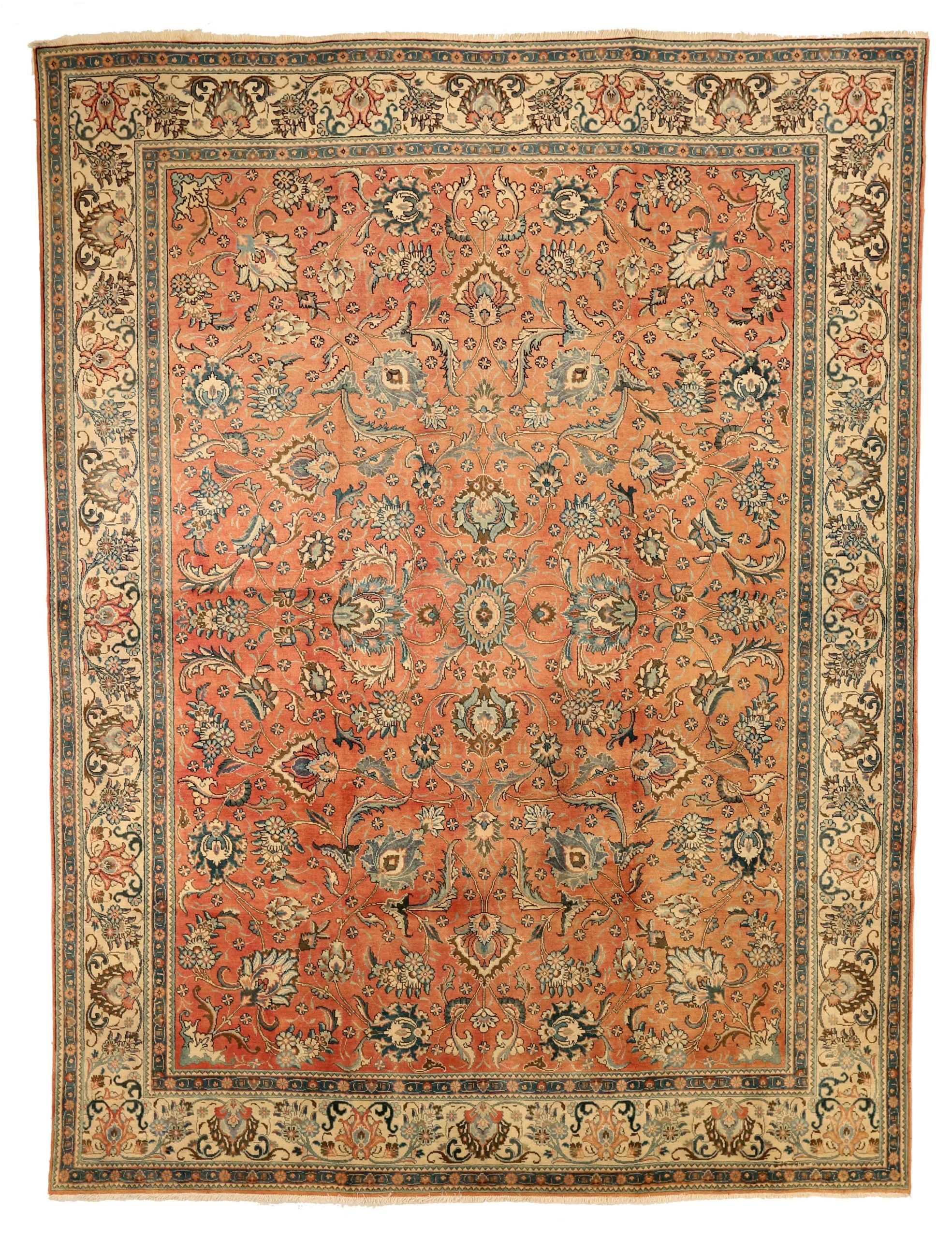 Thumbnail 8 for Antique Persian Tabriz Traditional Rug 11191