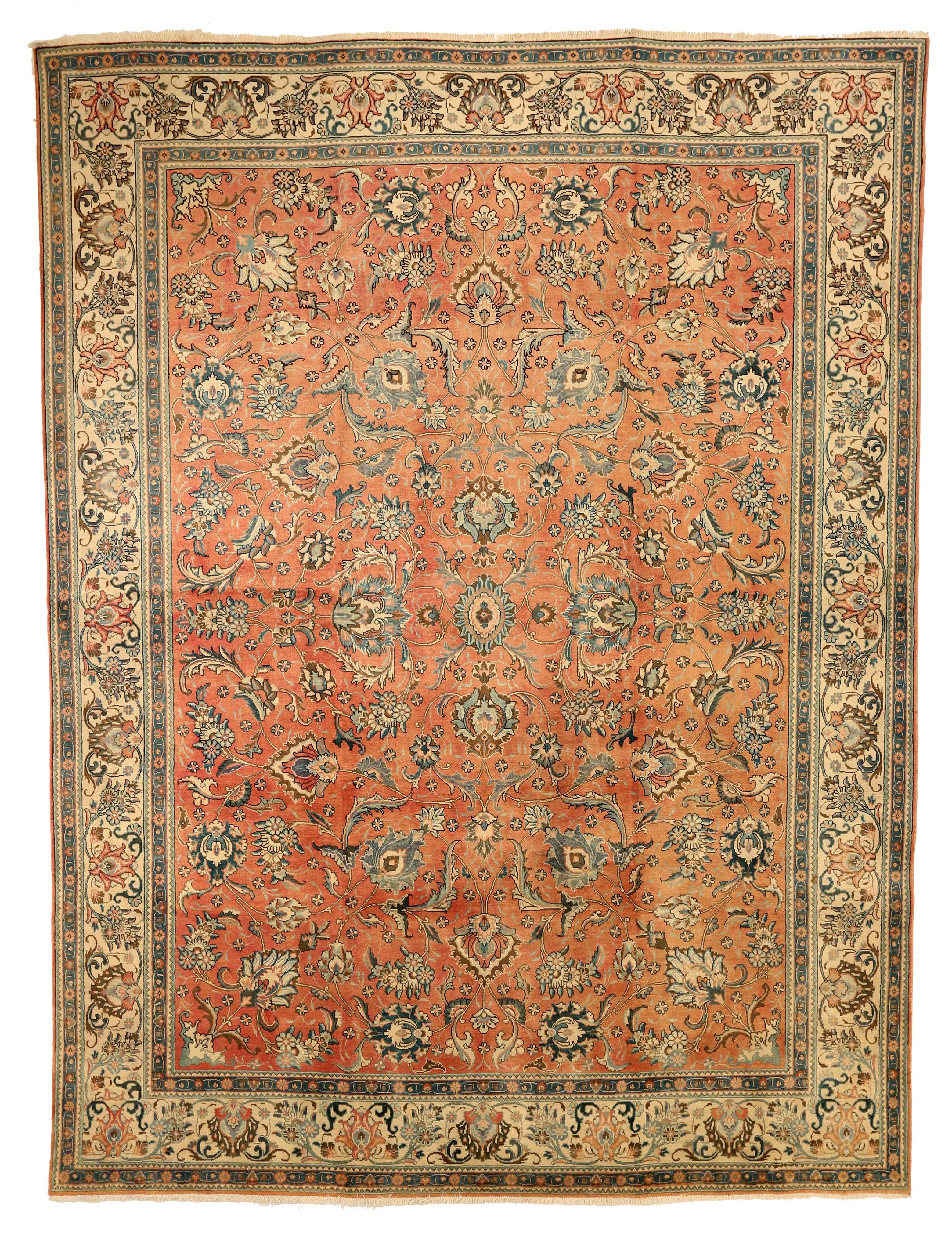 Thumbnail 6 for Antique Persian Tabriz Traditional Rug 11191