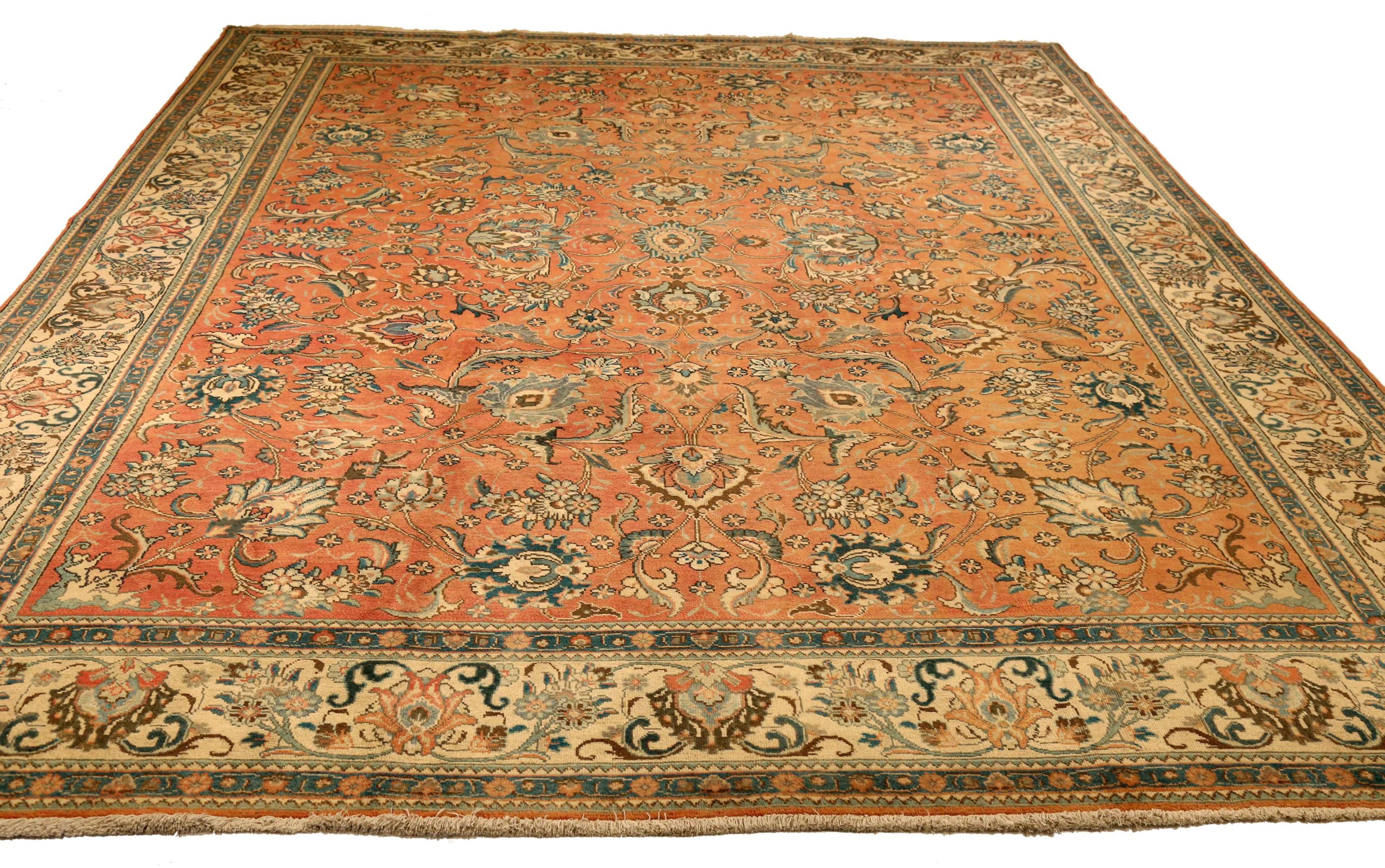 Thumbnail 15 for Antique Persian Tabriz Traditional Rug 11191