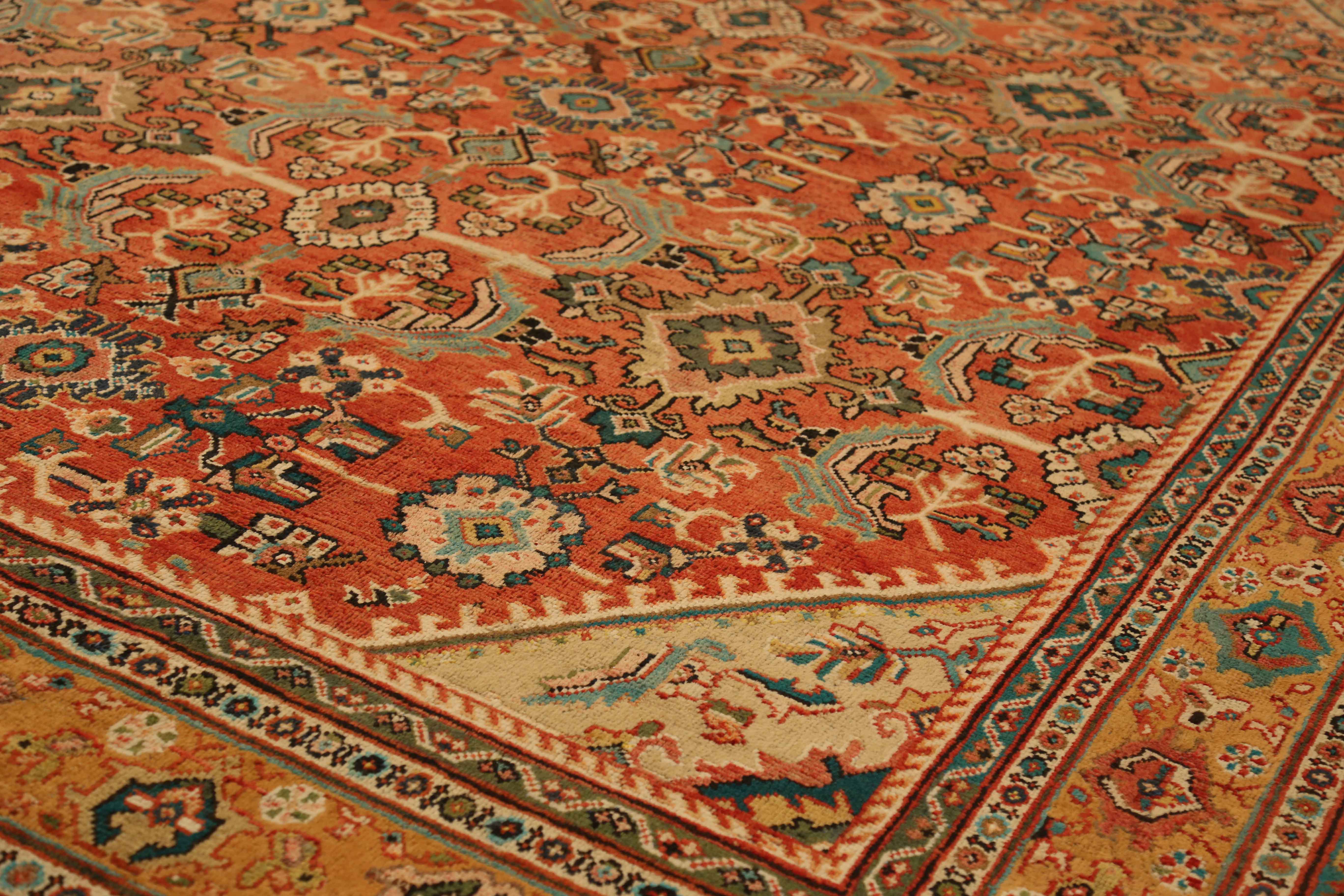 Thumbnail 8 for Antique Persian Sultanabad Transitional Rug 11193