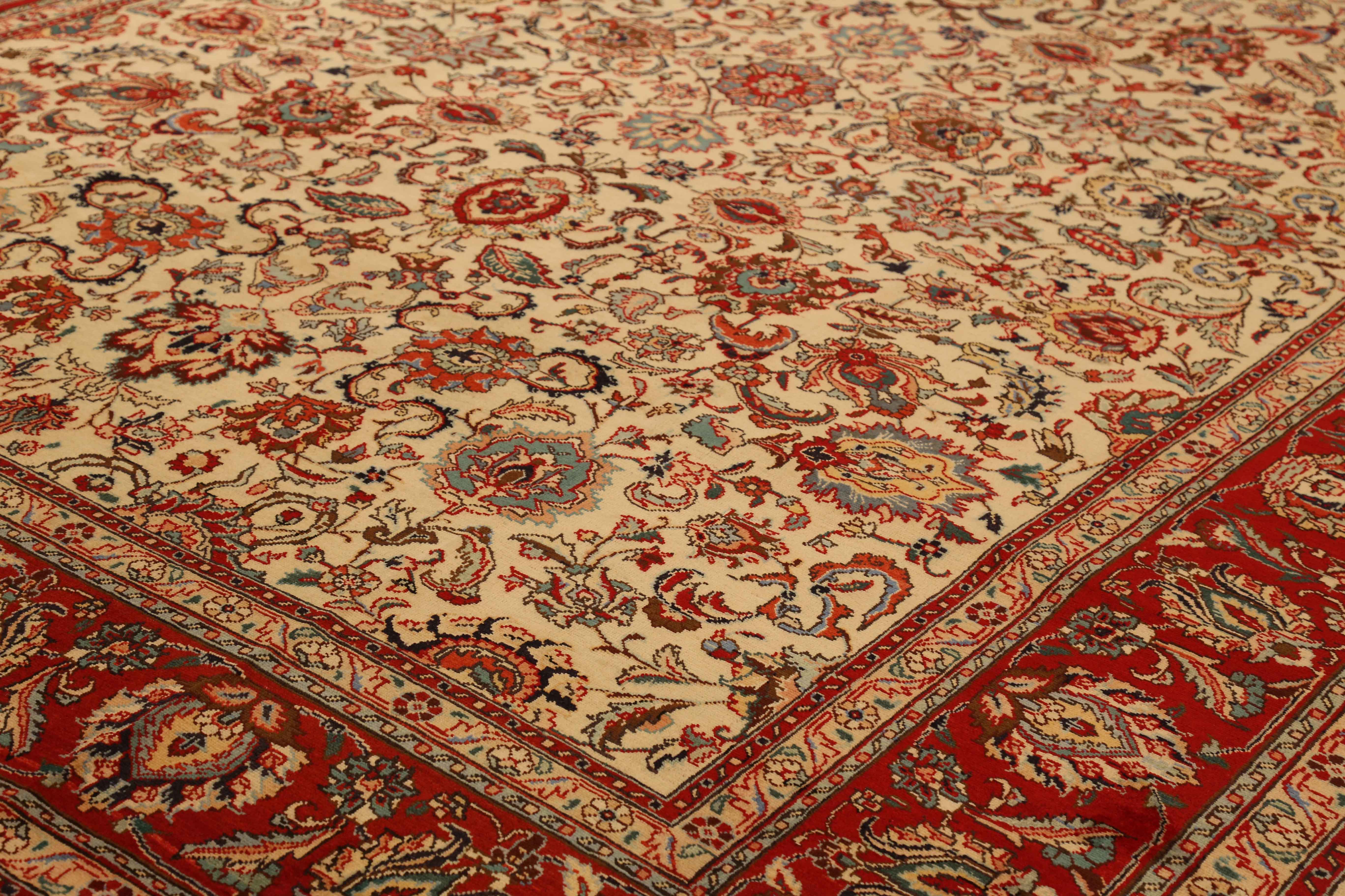 Thumbnail 8 for Antique Persian Tabriz Traditional Rug 11287