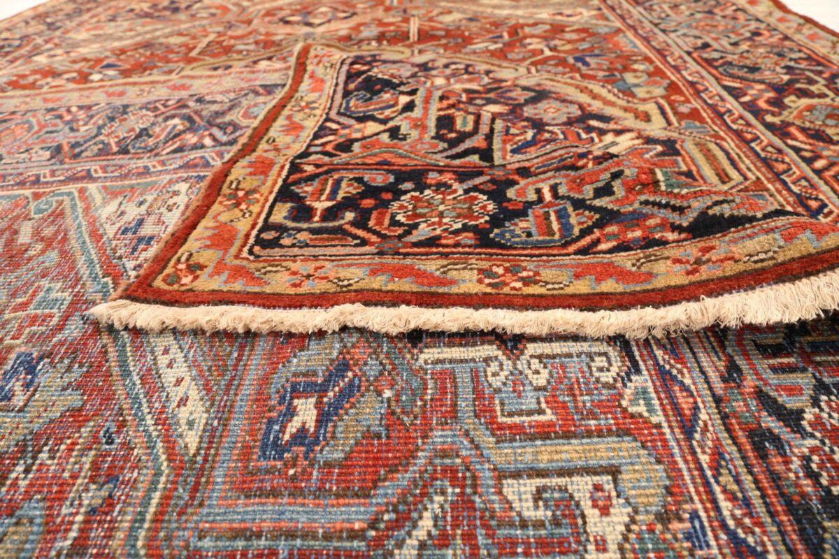 Thumbnail 13 for Antique Persian Heriz Traditional Rug 72151