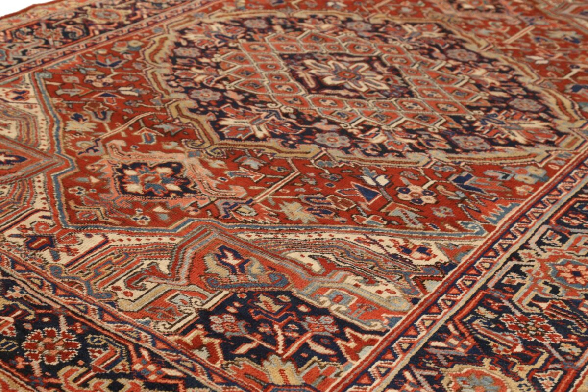 Thumbnail 14 for Antique Persian Heriz Traditional Rug 72151