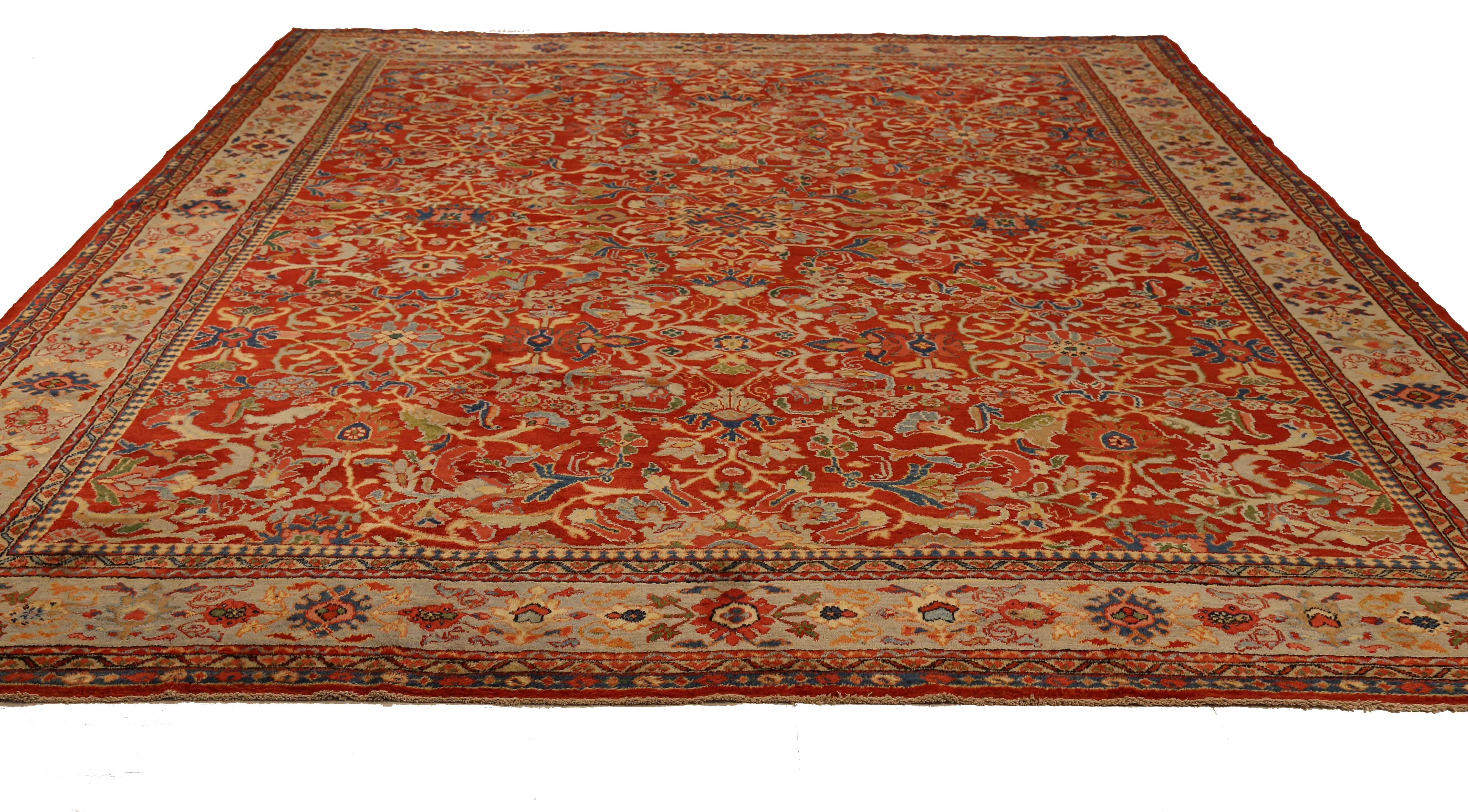 Thumbnail 11 for Antique Persian Sultanabad Traditional Rug 11410