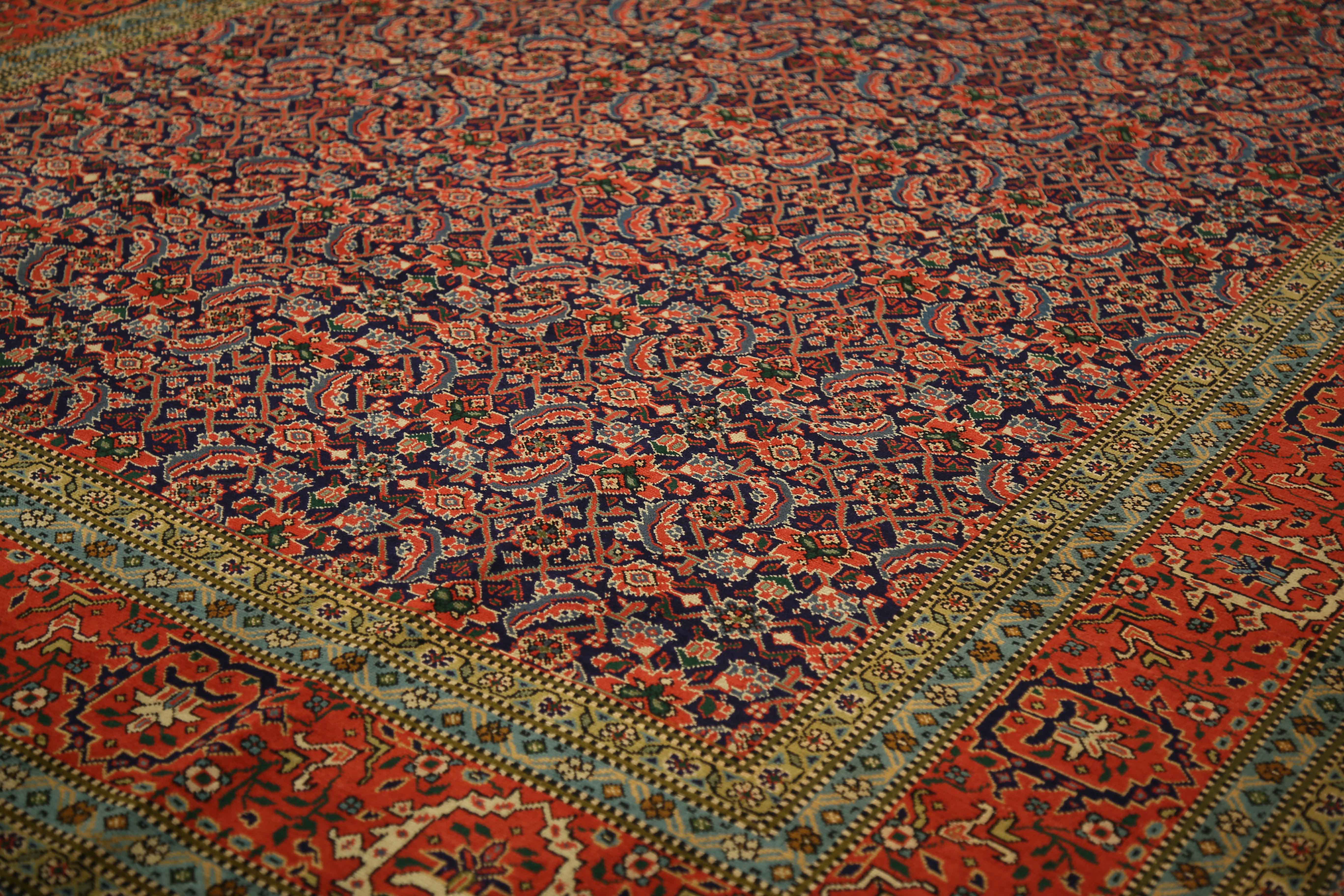 Thumbnail 8 for Antique Persian Tabriz Traditional Rug 11449