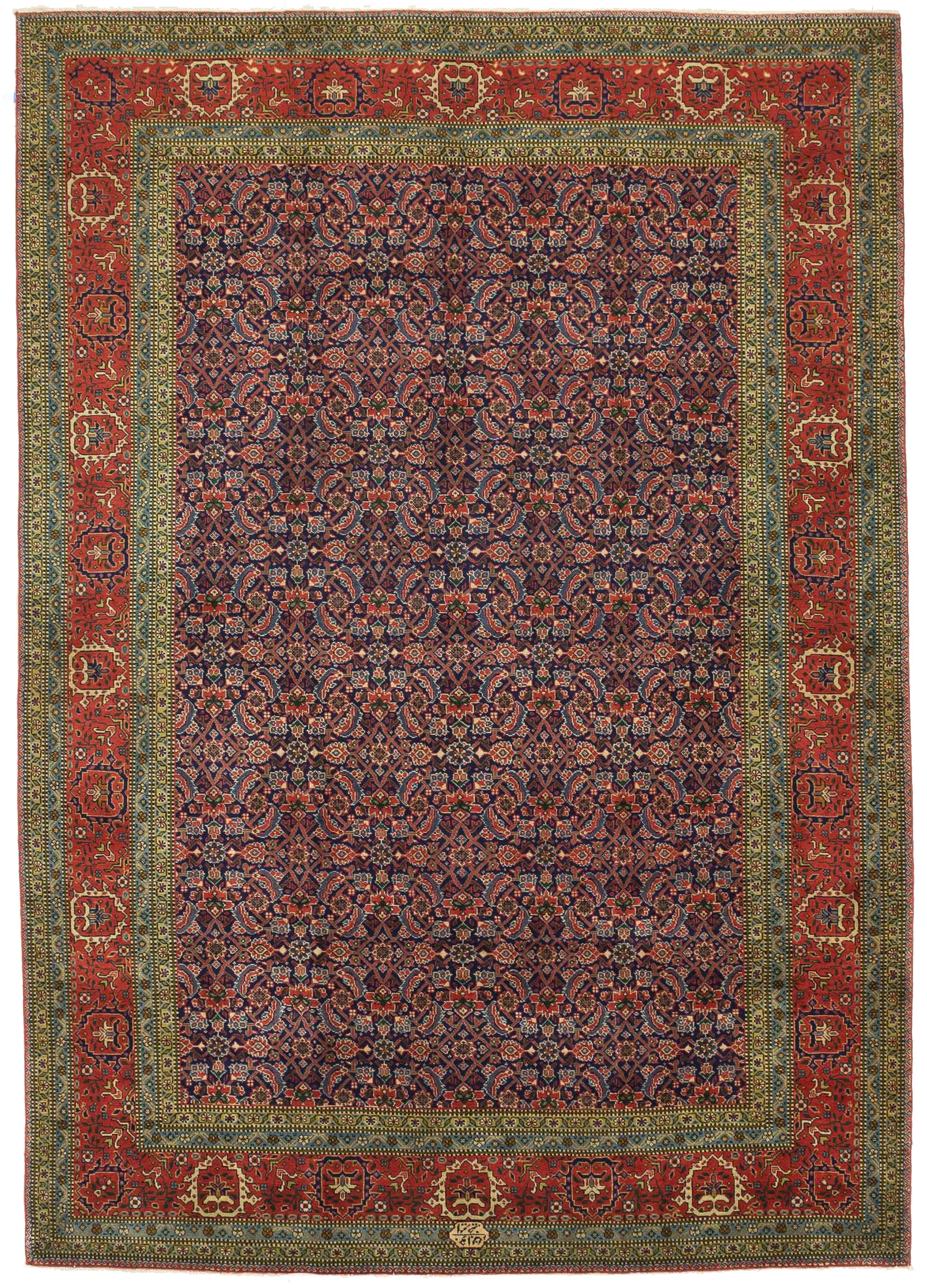 Thumbnail 9 for Antique Persian Tabriz Traditional Rug 11449