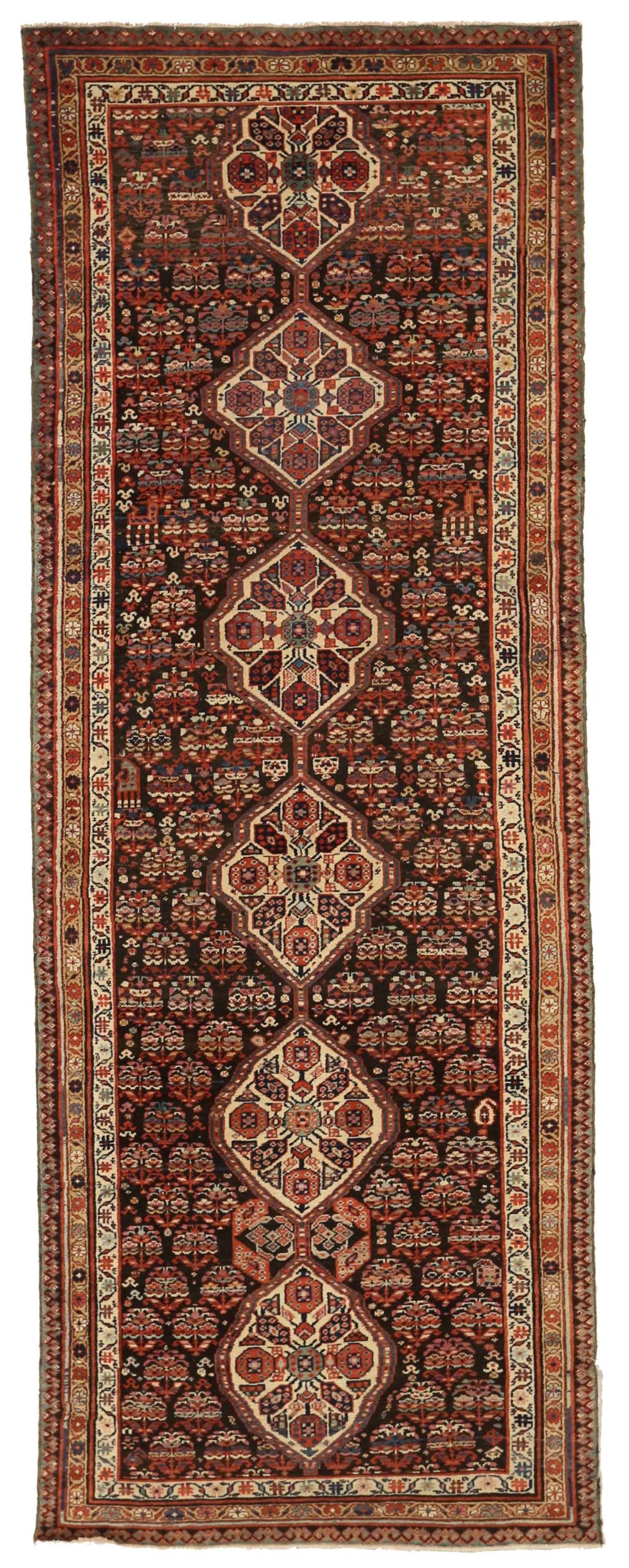 Thumbnail 14 for Antique Persian Malayer Traditional Rug 11460