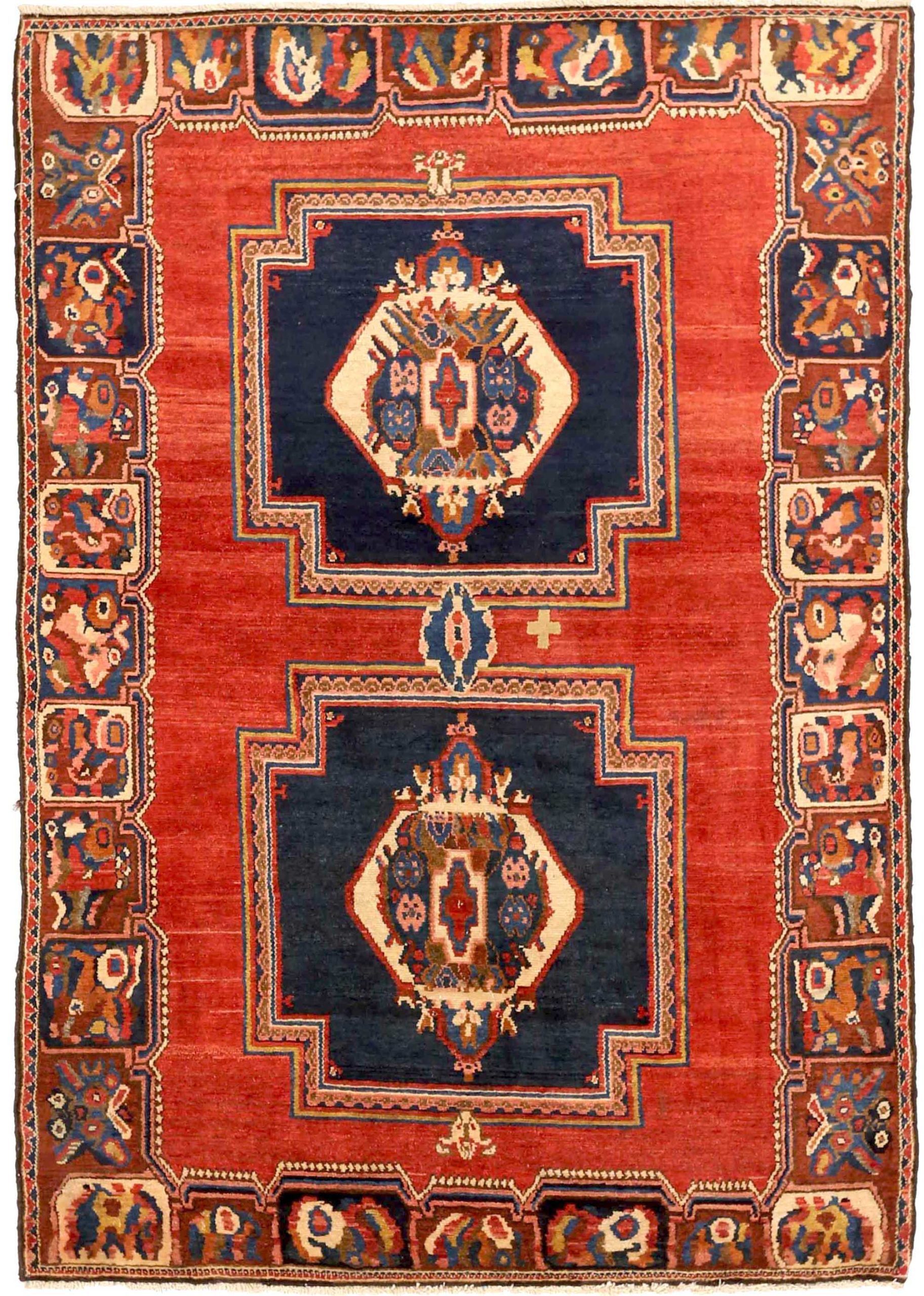 Thumbnail 4 for Antique Persian Bakhtiar Transitional Rug 72232