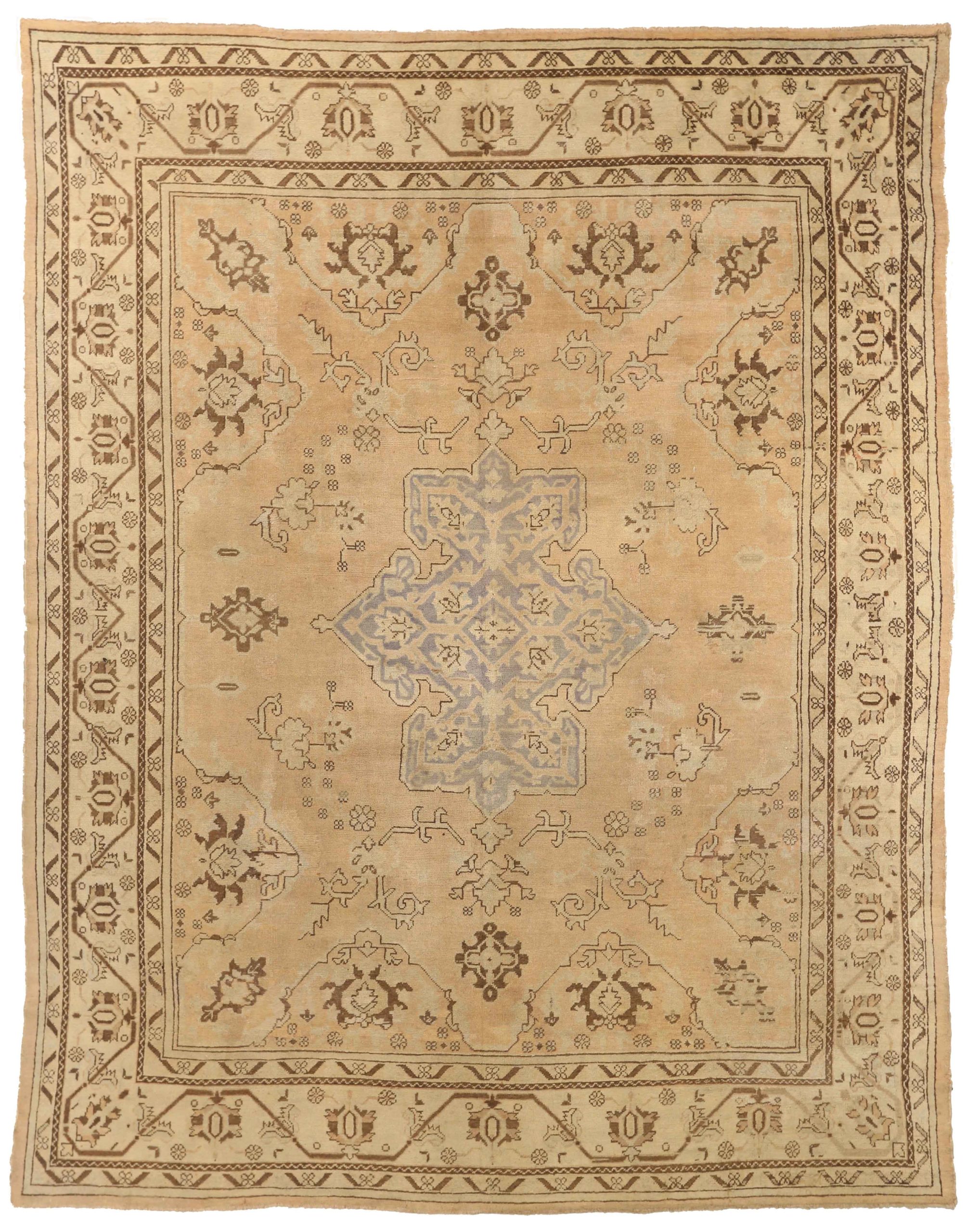 Thumbnail 3 for Antique Turkey Oushak Transitional Rug 72387