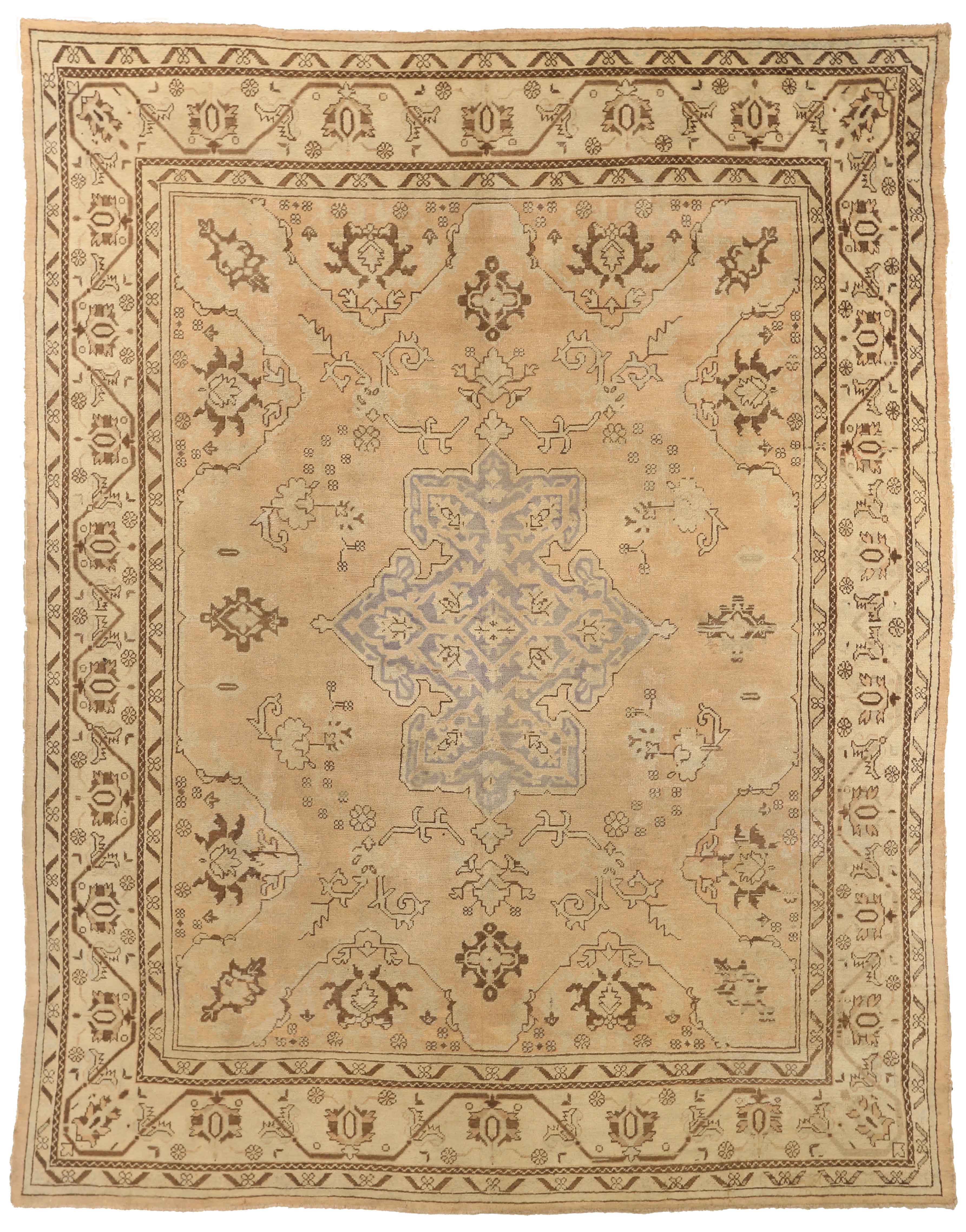 Thumbnail 2 for Antique Turkey Oushak Transitional Rug 72387