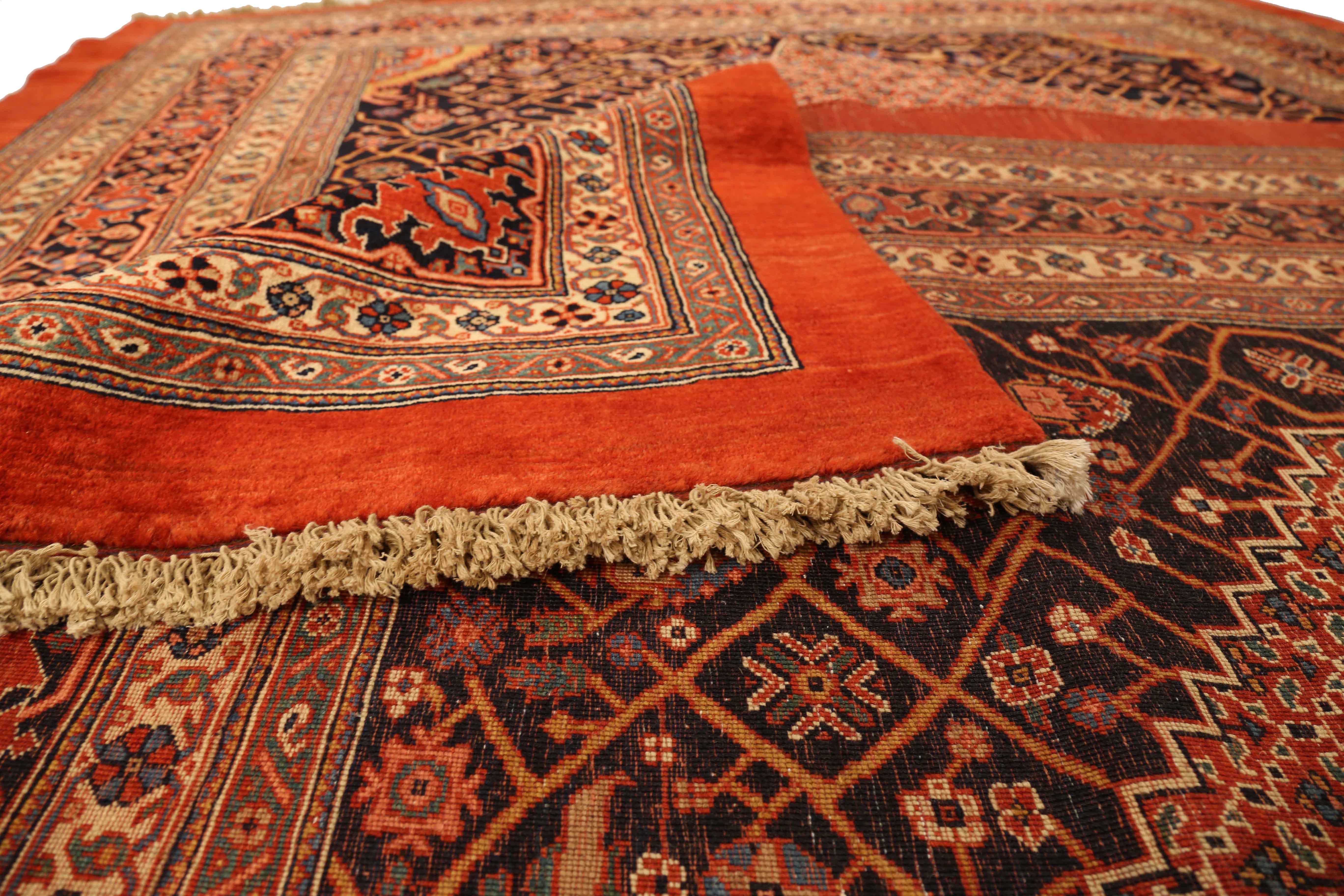 Thumbnail 4 for Antique Persian Bijar Traditional Rug 72366