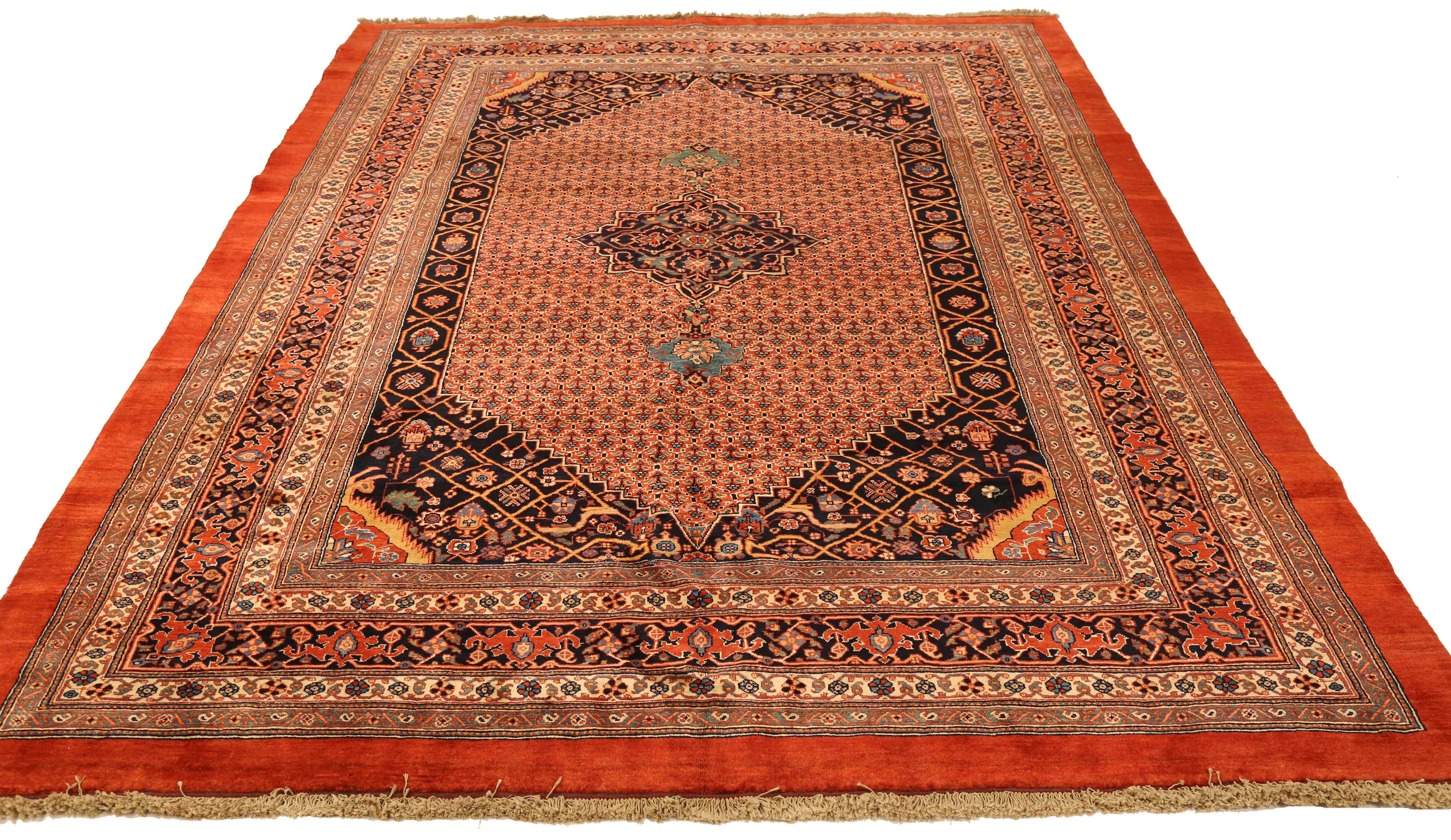 Thumbnail 2 for Antique Persian Bijar Traditional Rug 72366