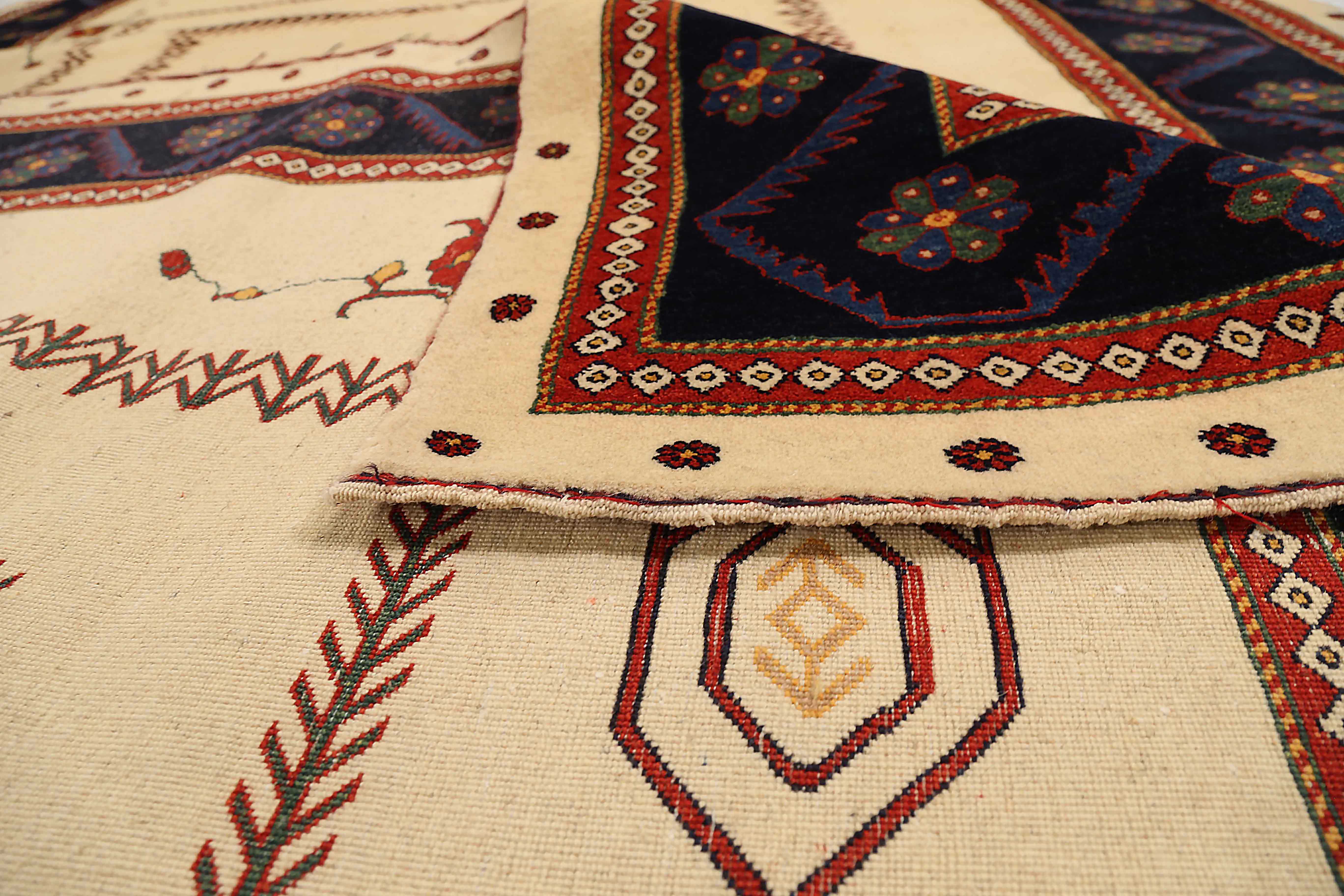 Thumbnail 4 for Antique Persian Gabbeh Transitional Rug 72325