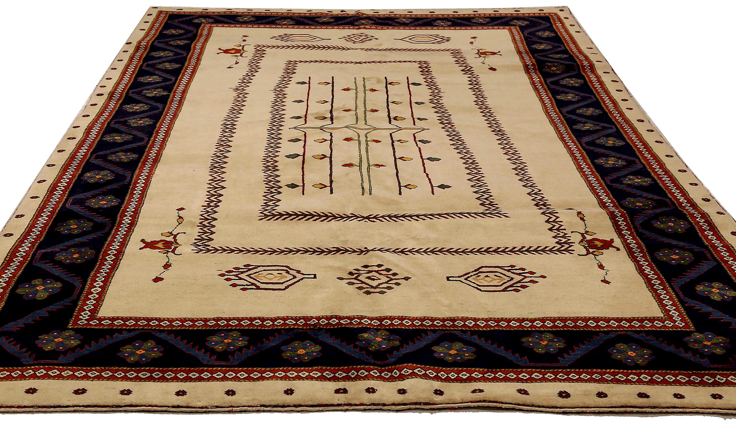 Thumbnail 10 for Antique Persian Gabbeh Transitional Rug 72325