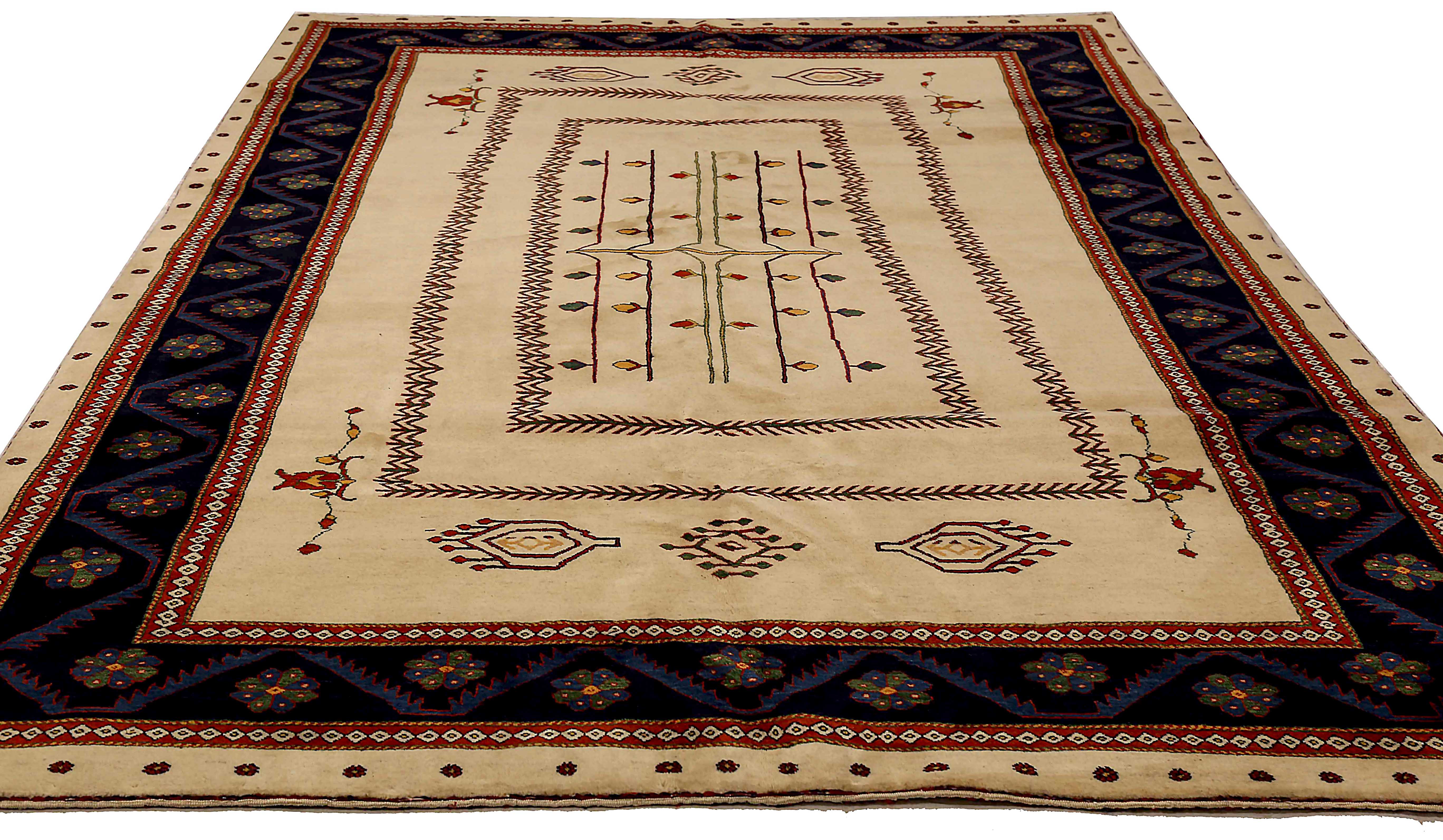 Thumbnail 2 for Antique Persian Gabbeh Transitional Rug 72325