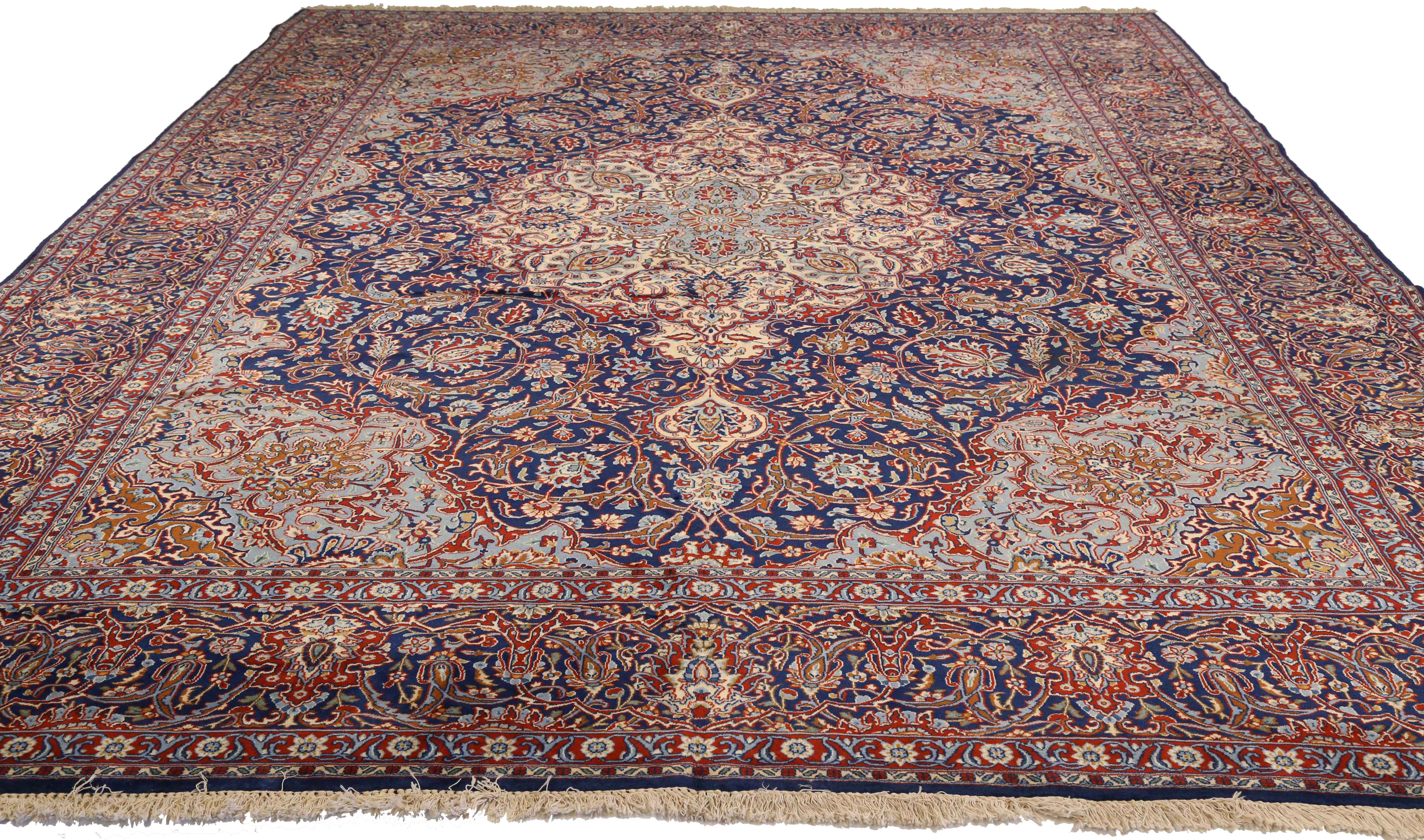 Thumbnail 2 for Antique Persian Kerman Traditional Rug 72471