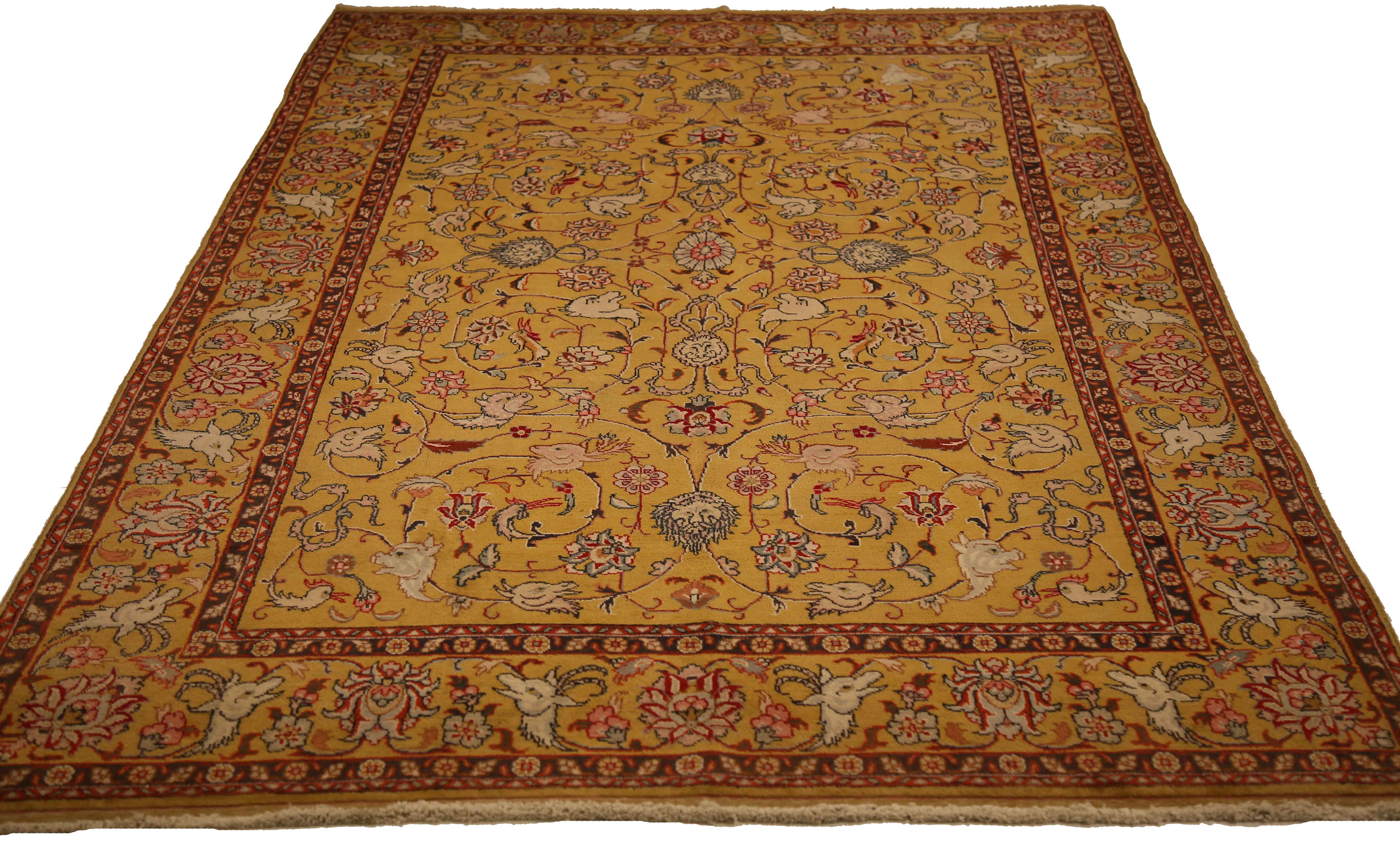 Thumbnail 4 for Antique Persian Tabriz Transitional Rug 11641