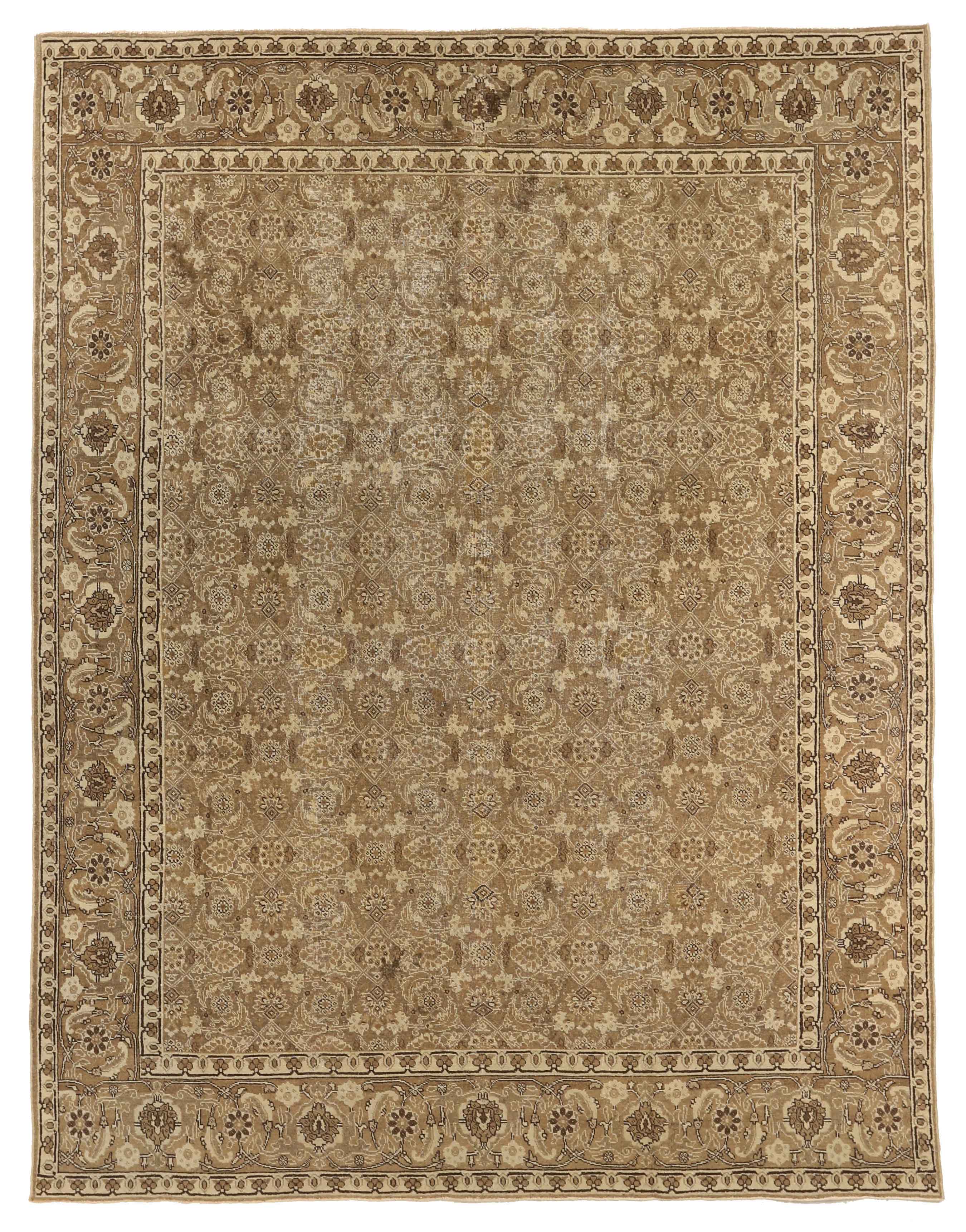 Thumbnail 11 for Antique Persian Tabriz Transitional Rug 67180