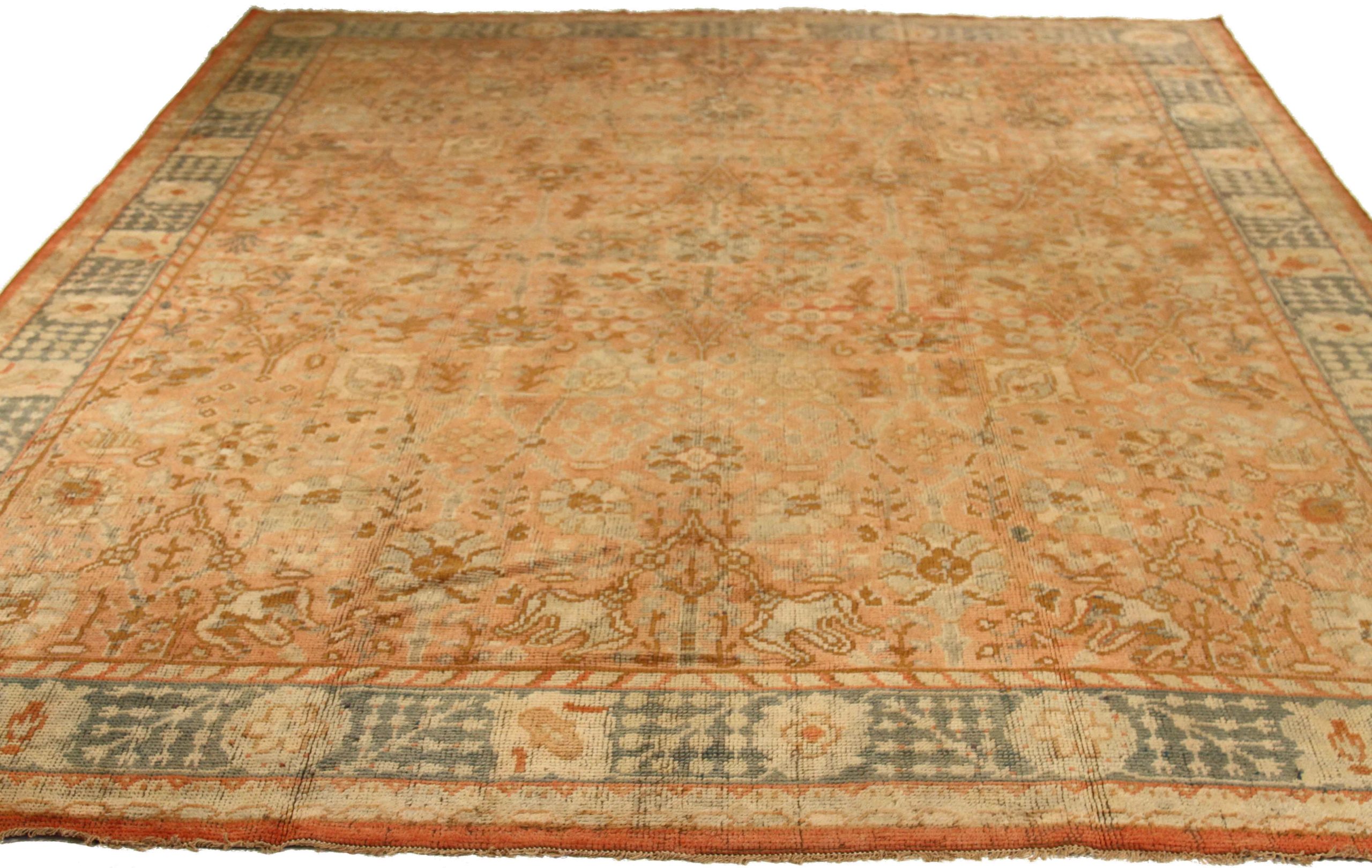 Thumbnail 12 for Antique Turkey Oushak Transitional Rug 72541