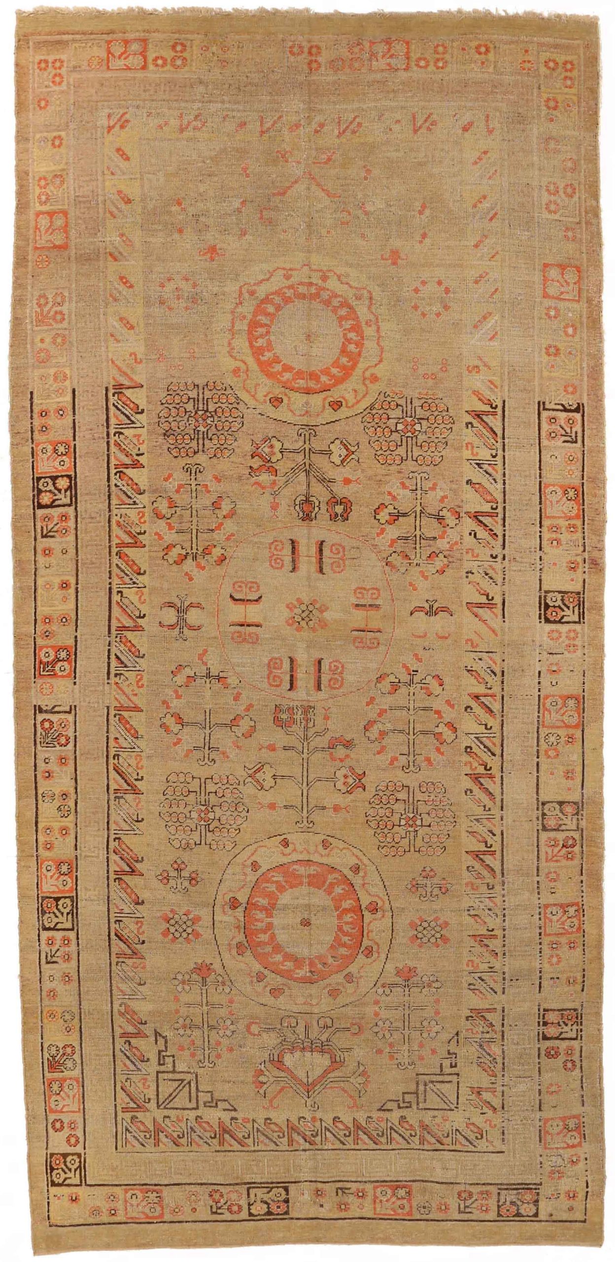 Thumbnail 5 for Antique Russia Khotan Transitional Rug 72524