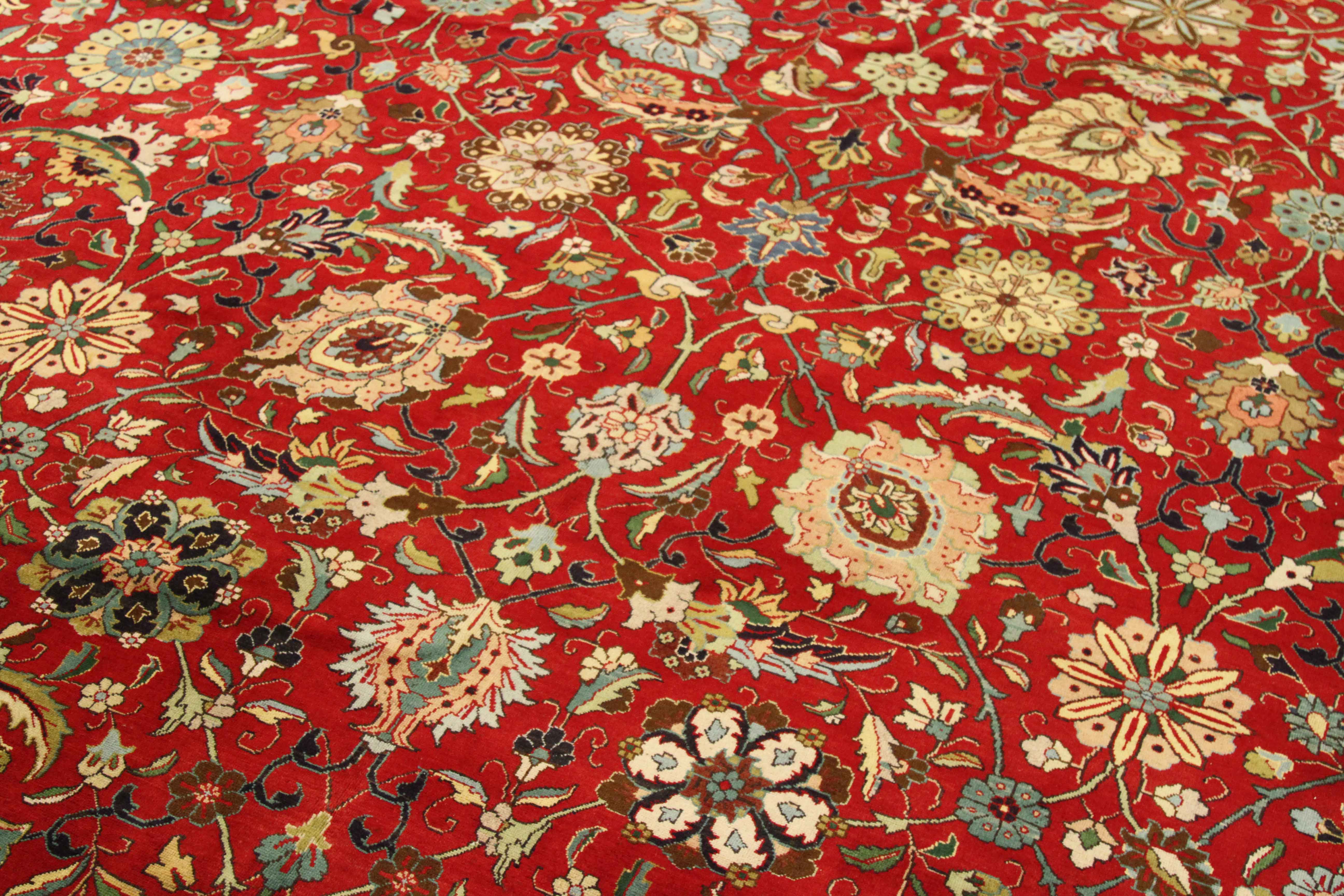 Thumbnail 12 for Antique Persian Tabriz Traditional Rug 67207