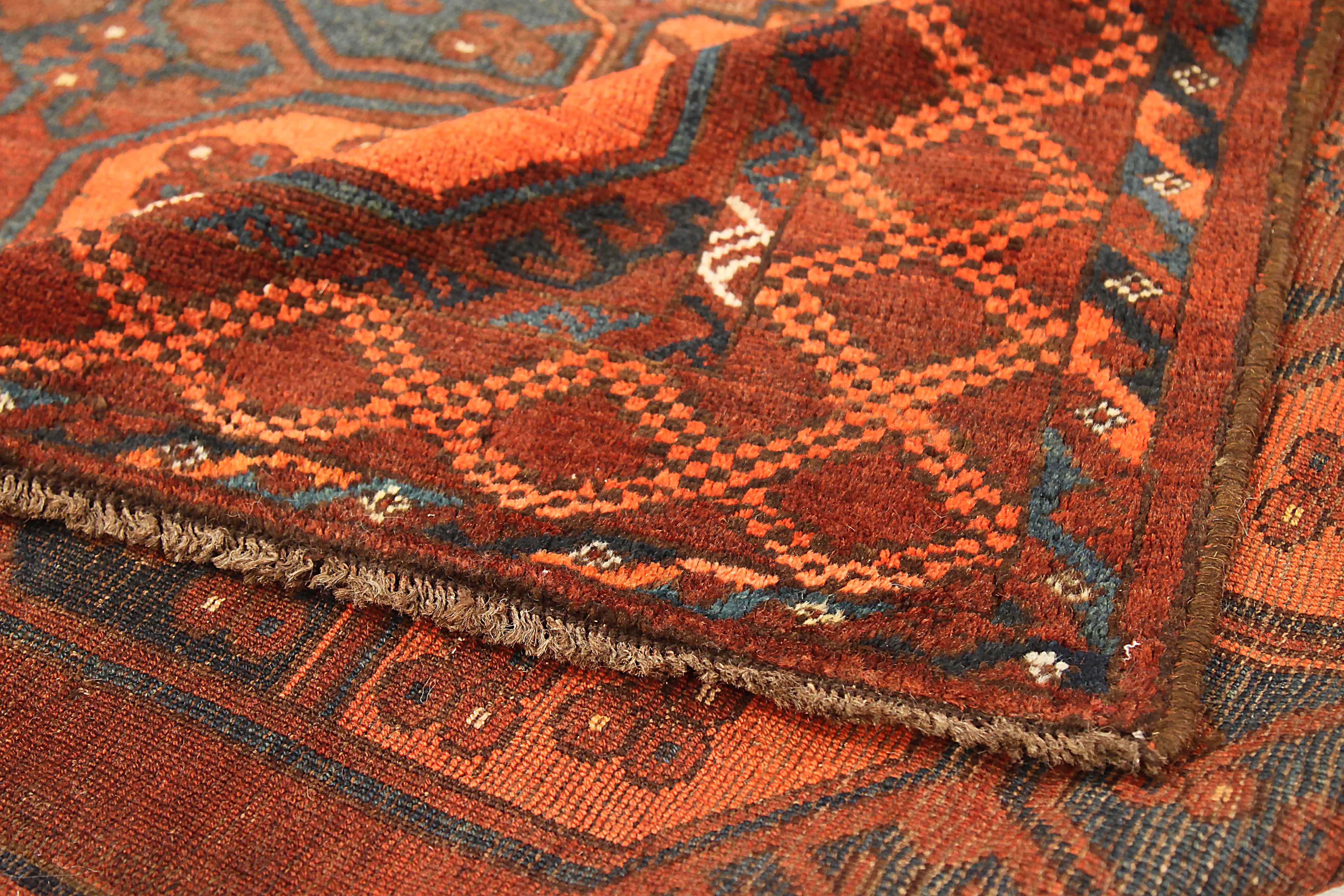 Thumbnail 2 for Antique Afghanistan Traditional Rug 72504