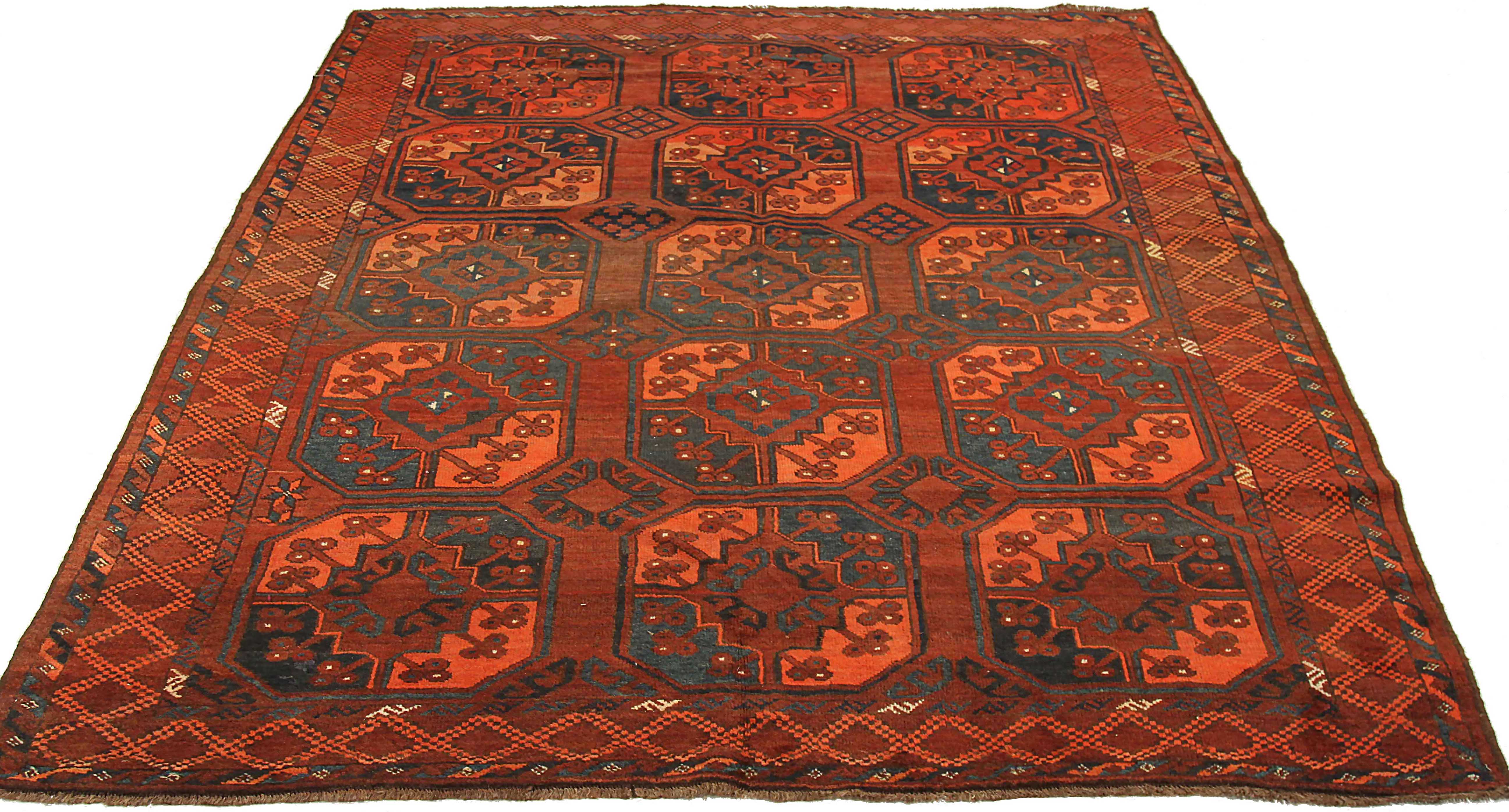 Thumbnail 6 for Antique Afghanistan Traditional Rug 72504