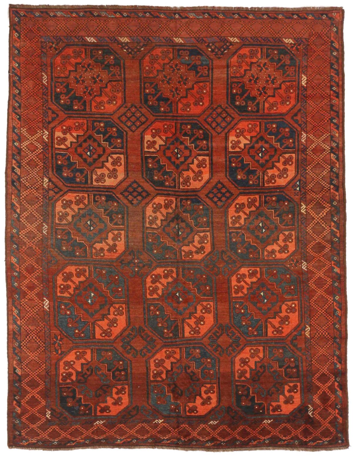 Thumbnail 13 for Antique Afghanistan Traditional Rug 72504