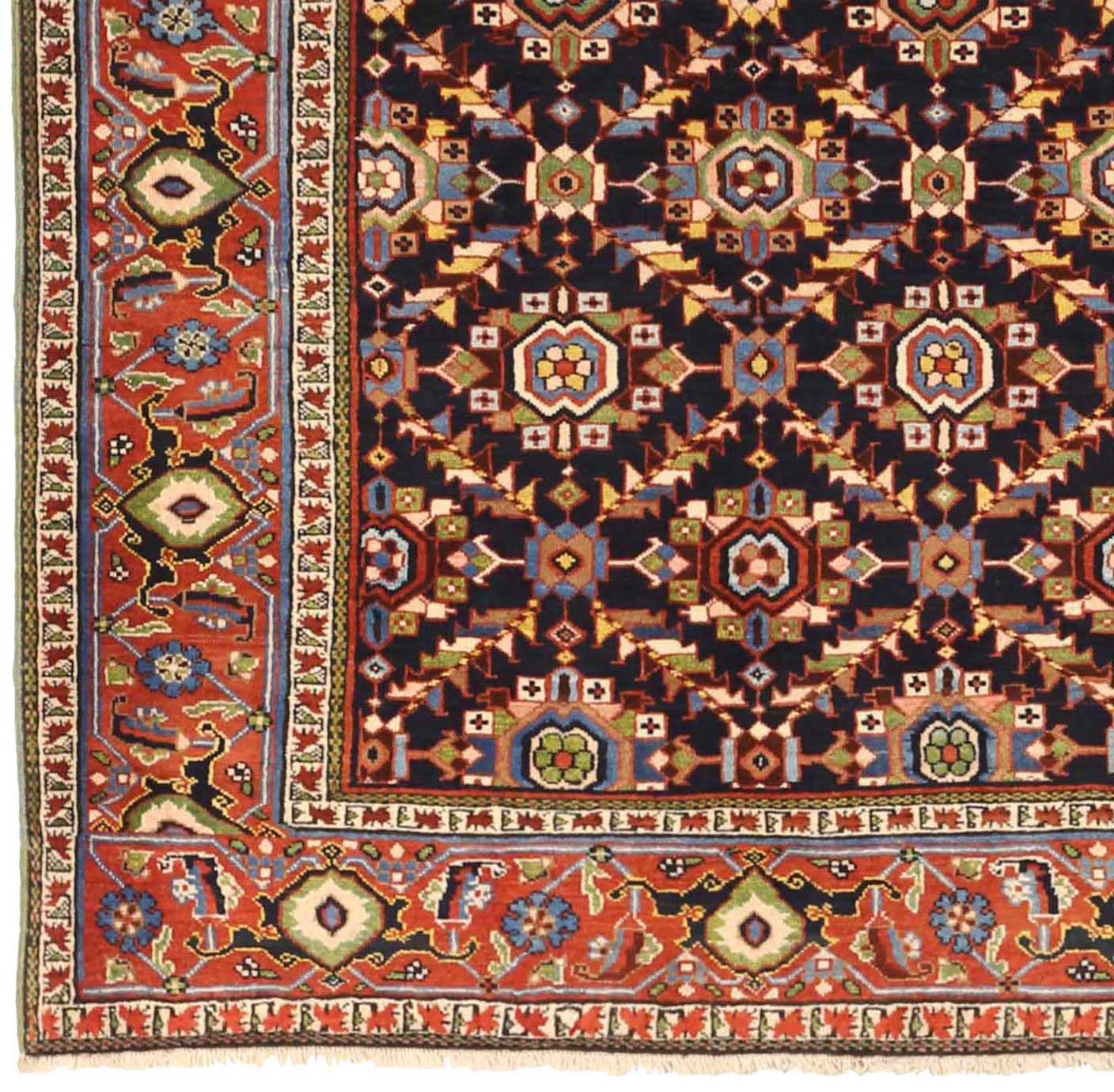 Thumbnail 15 for Antique Persian Heriz Traditional Rug 72603