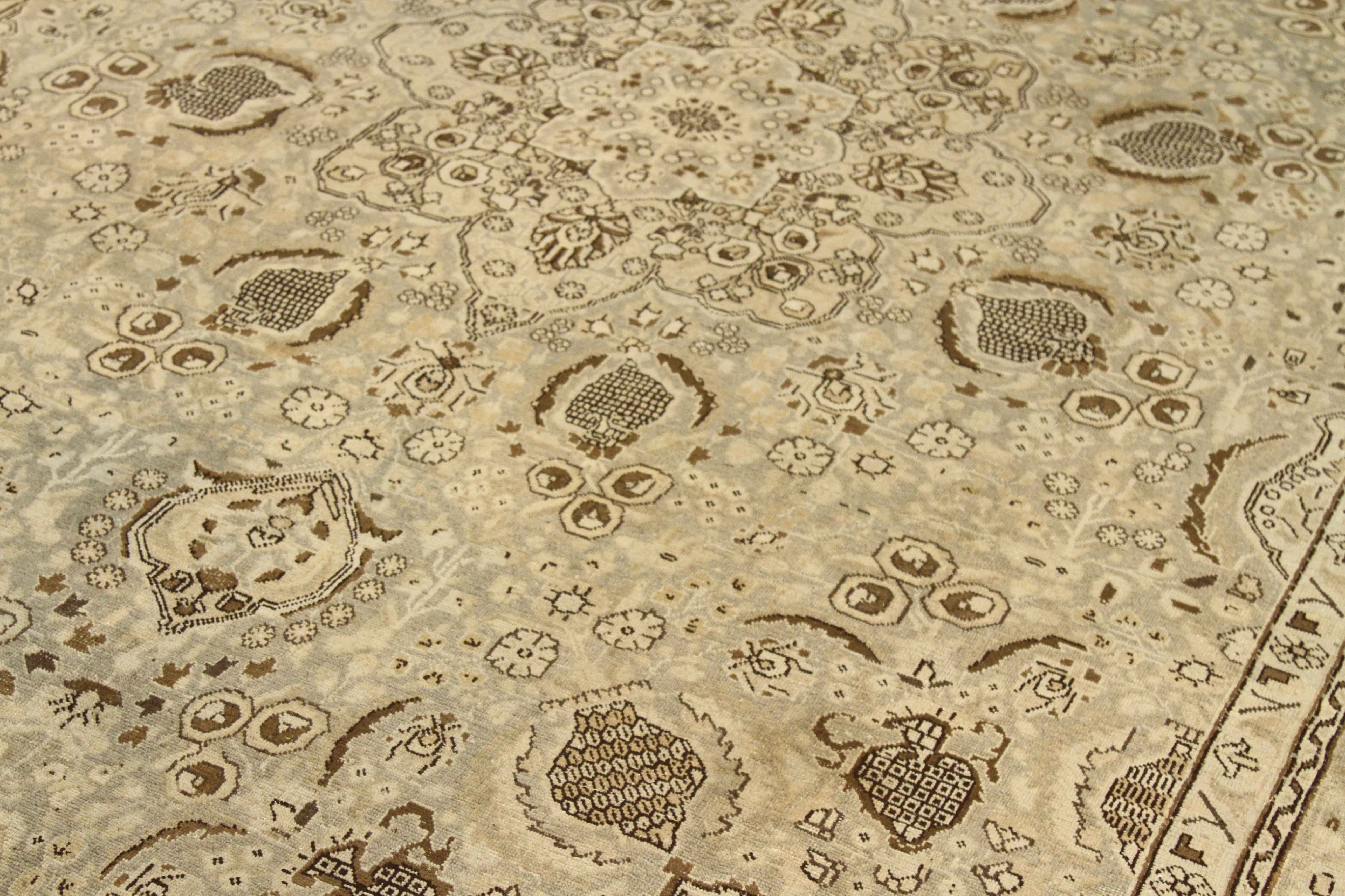 Thumbnail 9 for Antique Persian Tabriz Transitional Rug 67198