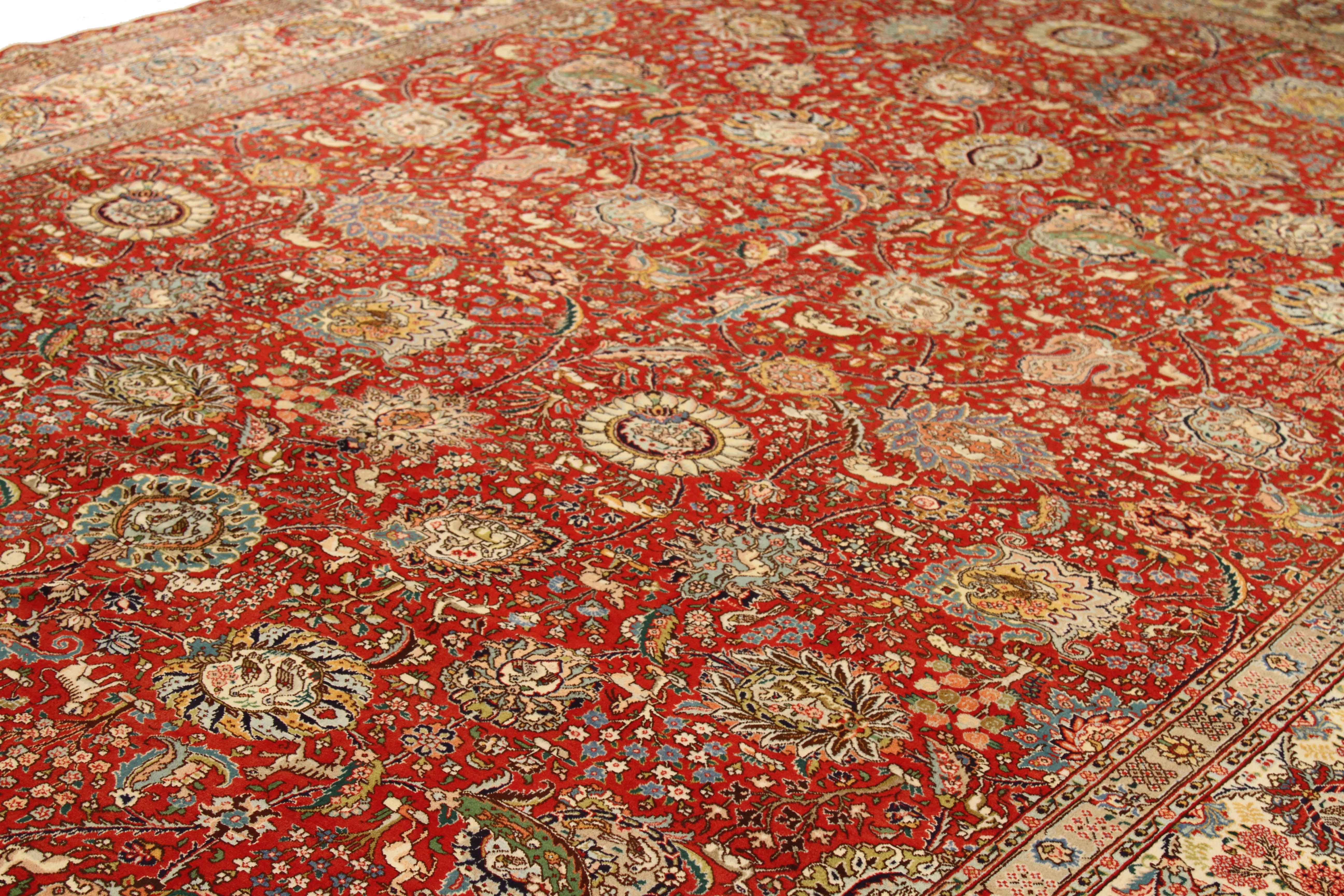 Thumbnail 9 for Antique Persian Tabriz Traditional Rug 11579