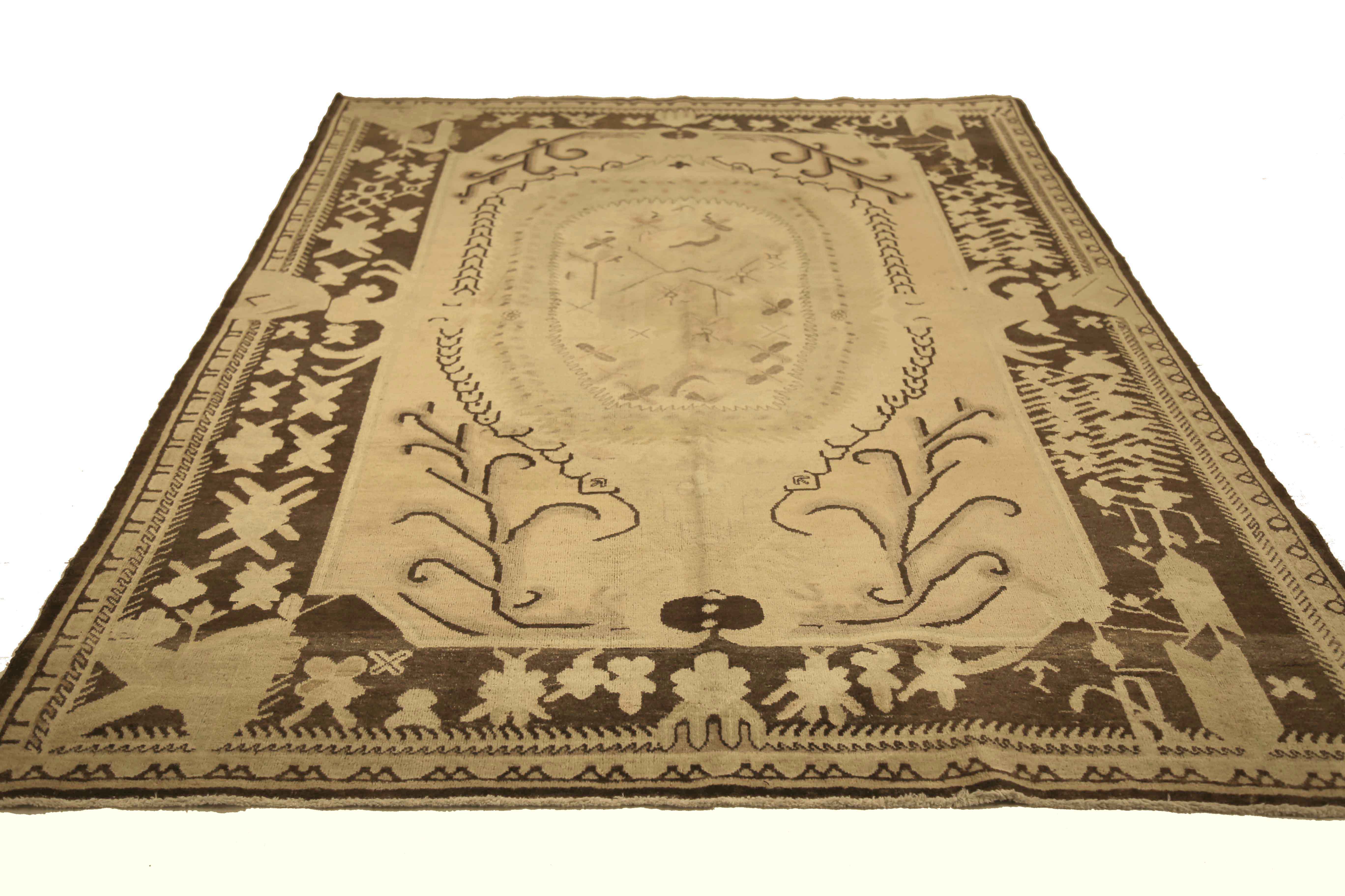 Thumbnail 6 for Antique Russia Khotan Transitional Rug 11706