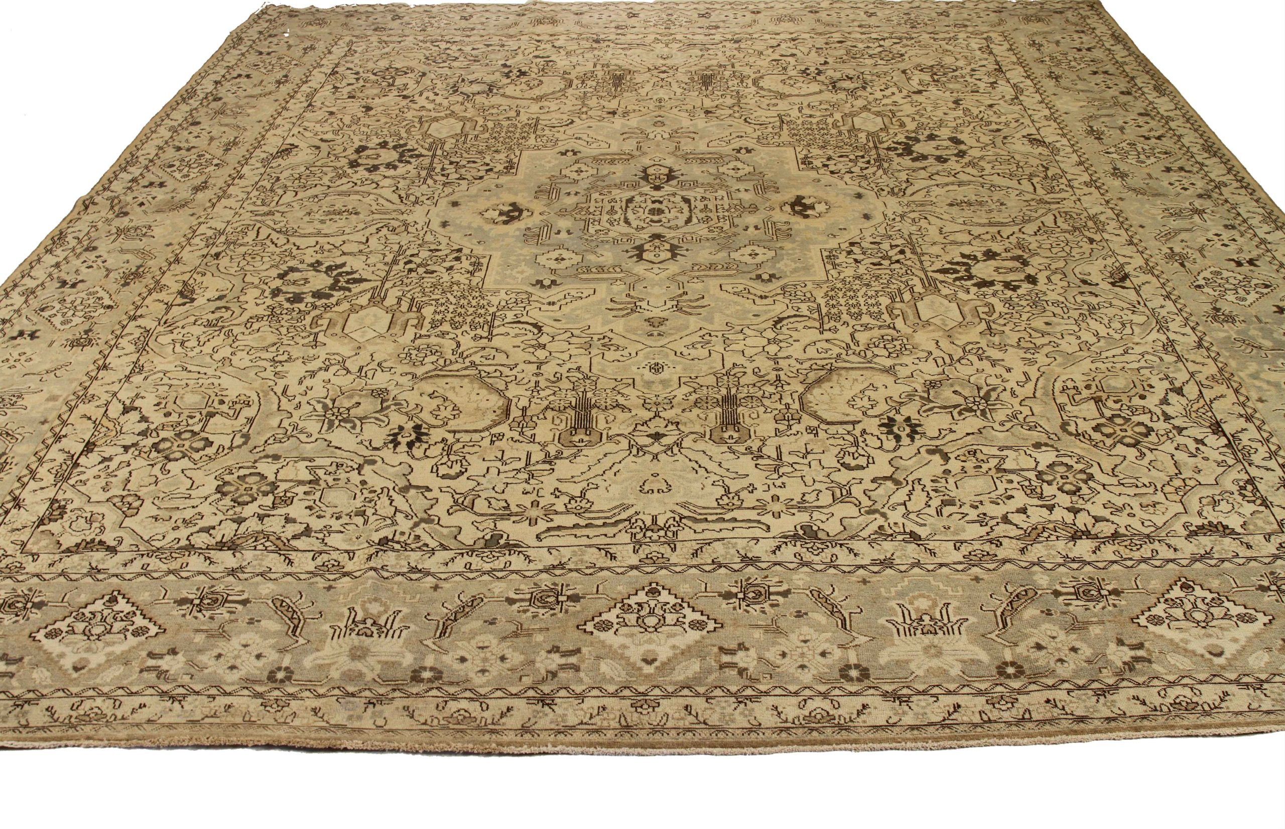 Thumbnail 12 for Antique Persian Tabriz Transitional Rug 11722