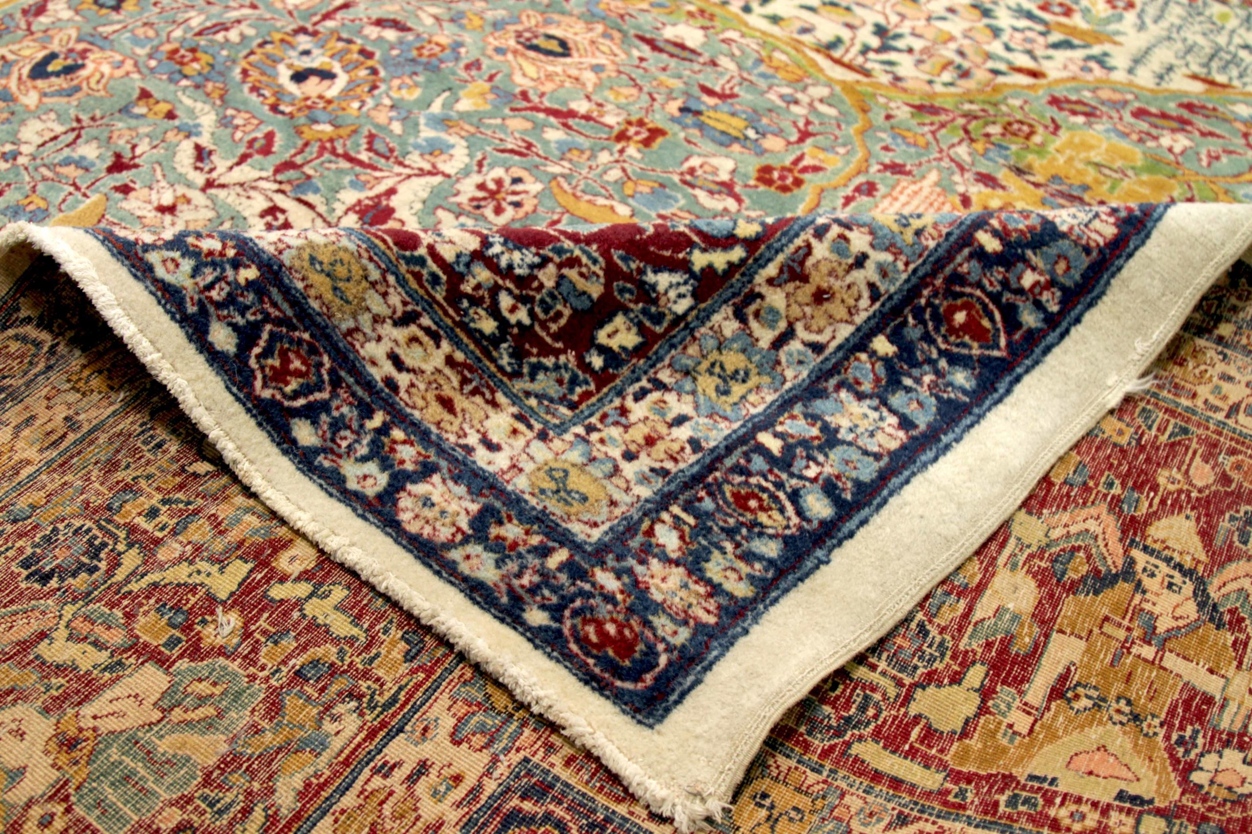 Thumbnail 8 for Antique Persian Tabriz Traditional Rug 91795