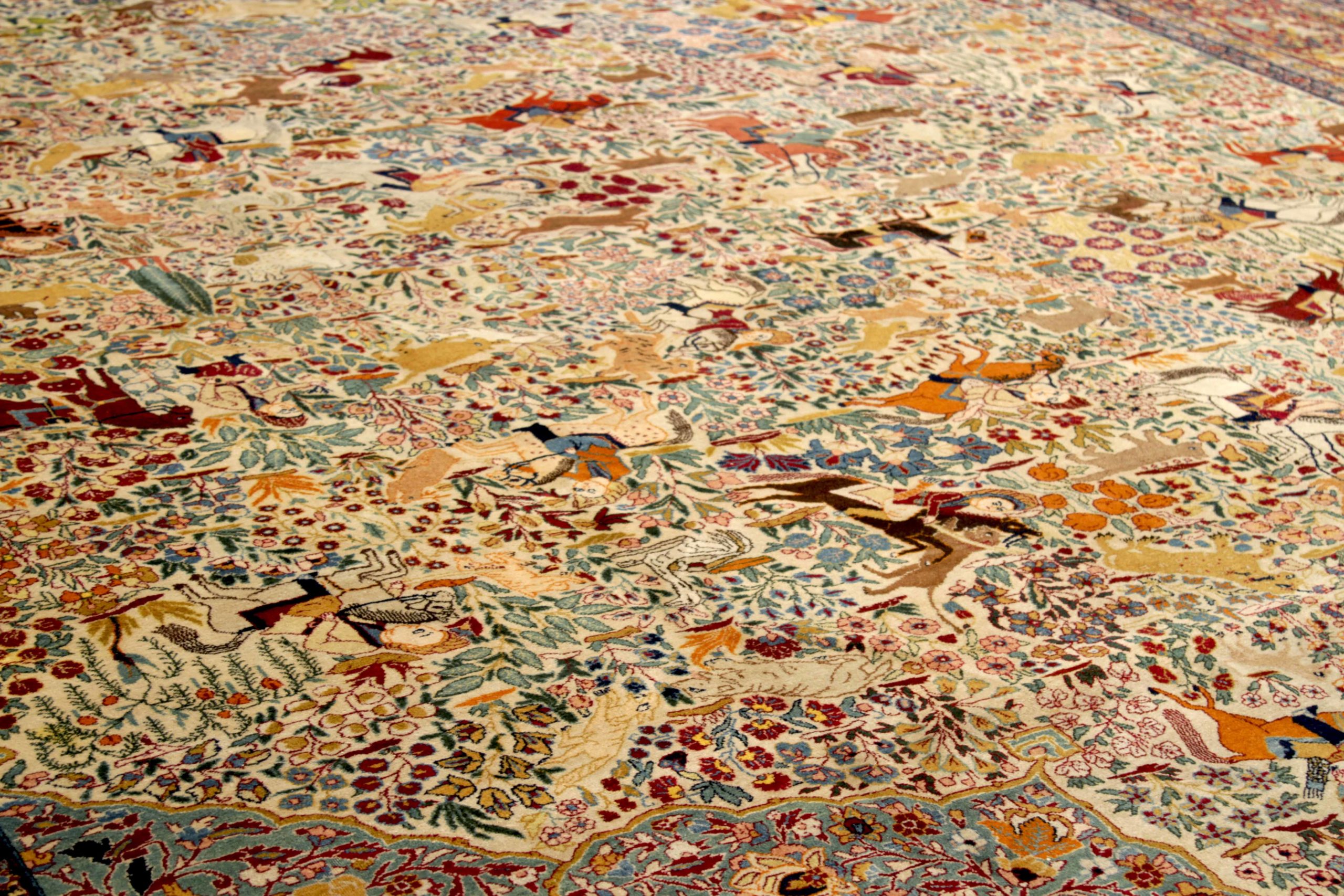 Thumbnail 6 for Antique Persian Tabriz Traditional Rug 91795