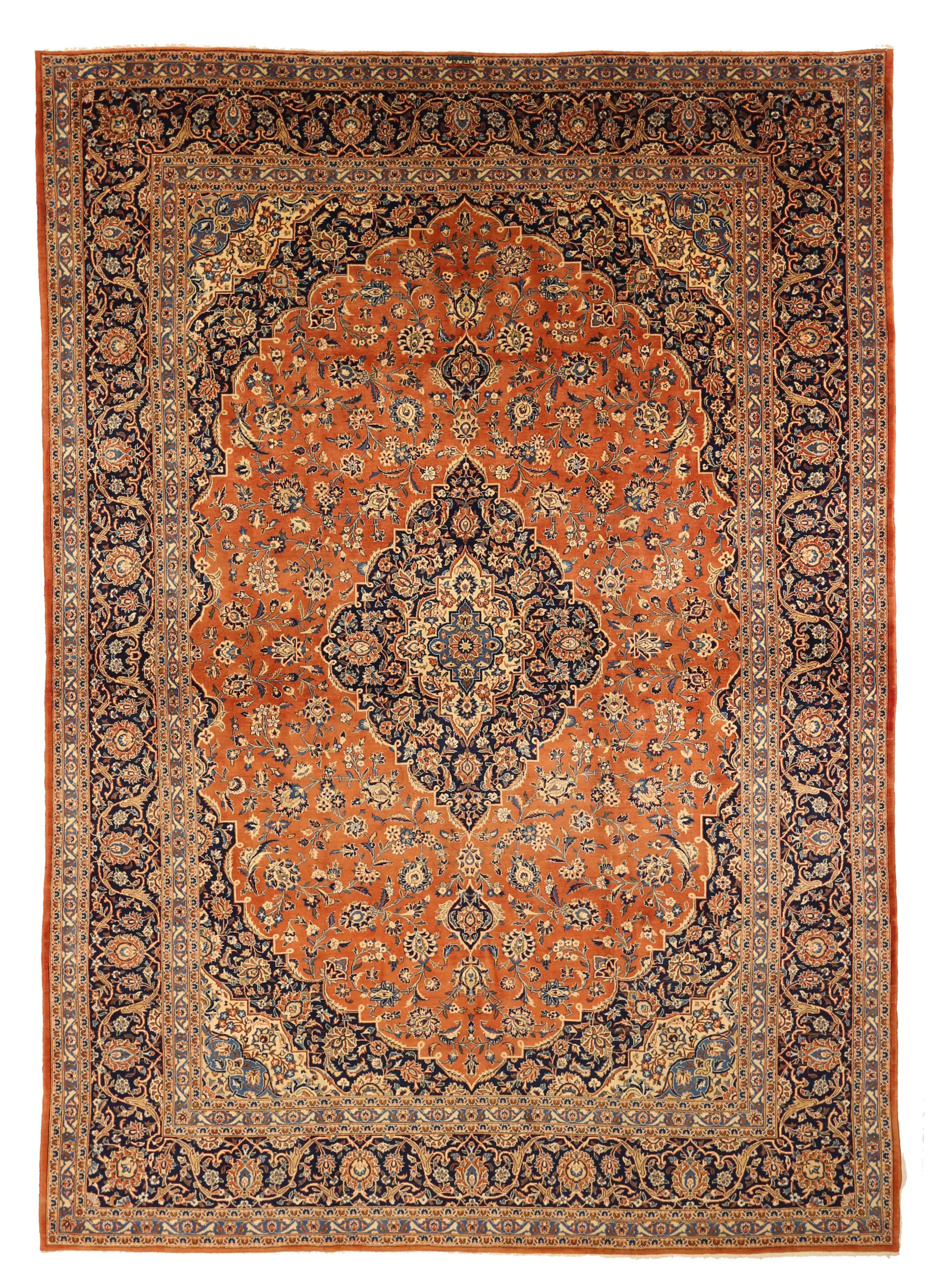 Thumbnail 6 for Antique Persian Kashan Traditional Rug 12077