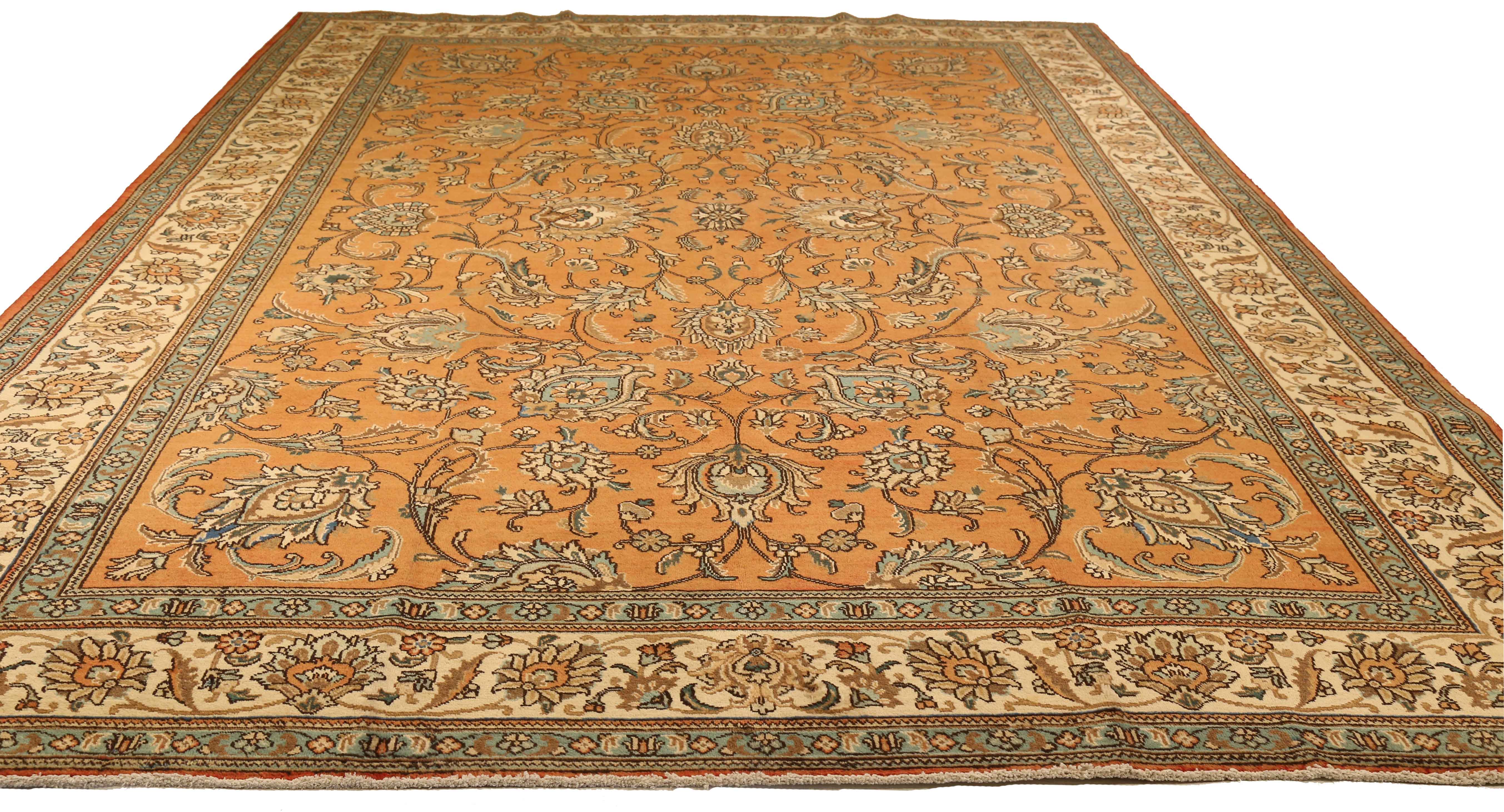 Thumbnail 12 for Antique Persian Tabriz Traditional Rug 12701