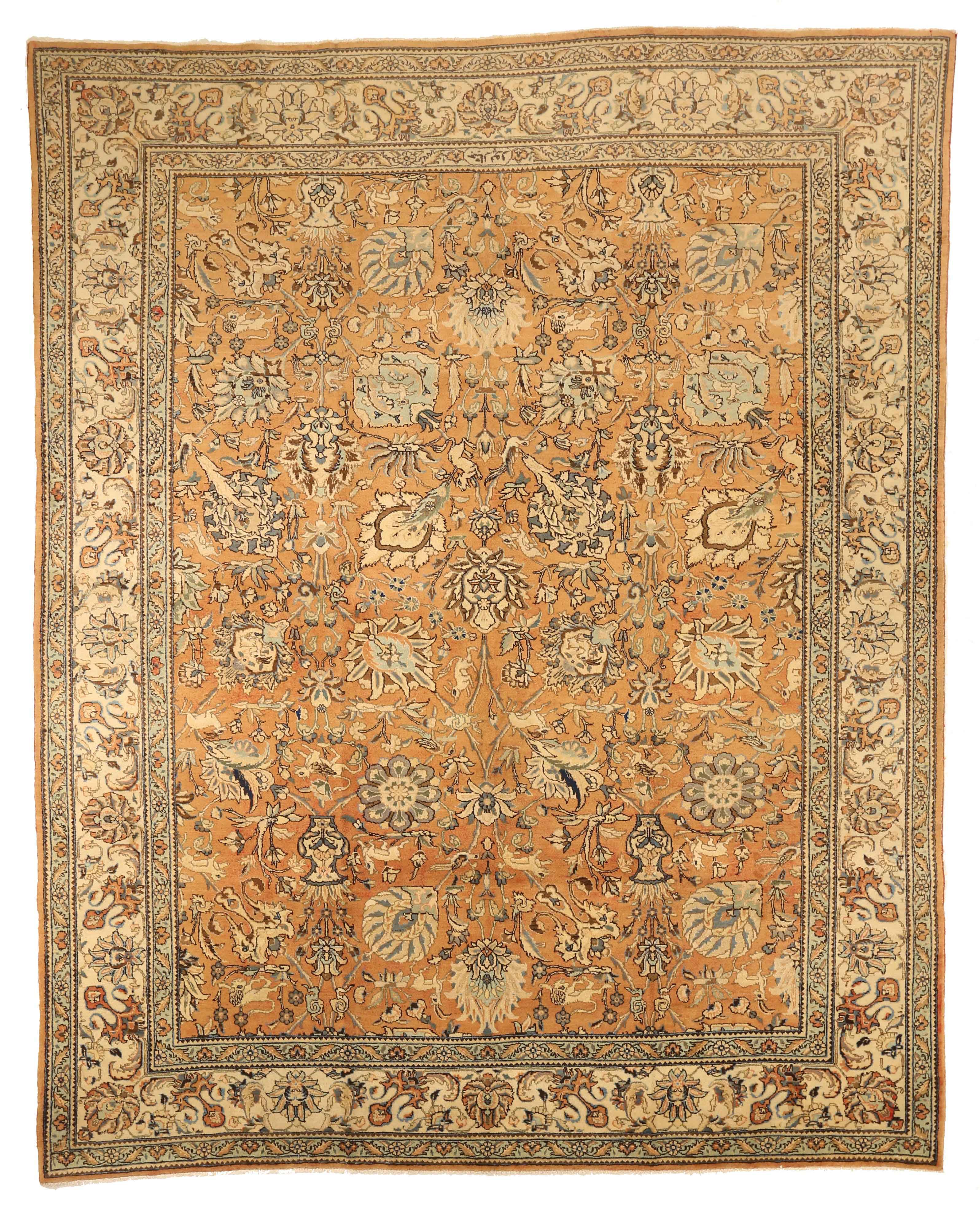 Thumbnail 7 for Antique Persian Tabriz Transitional Rug 12703