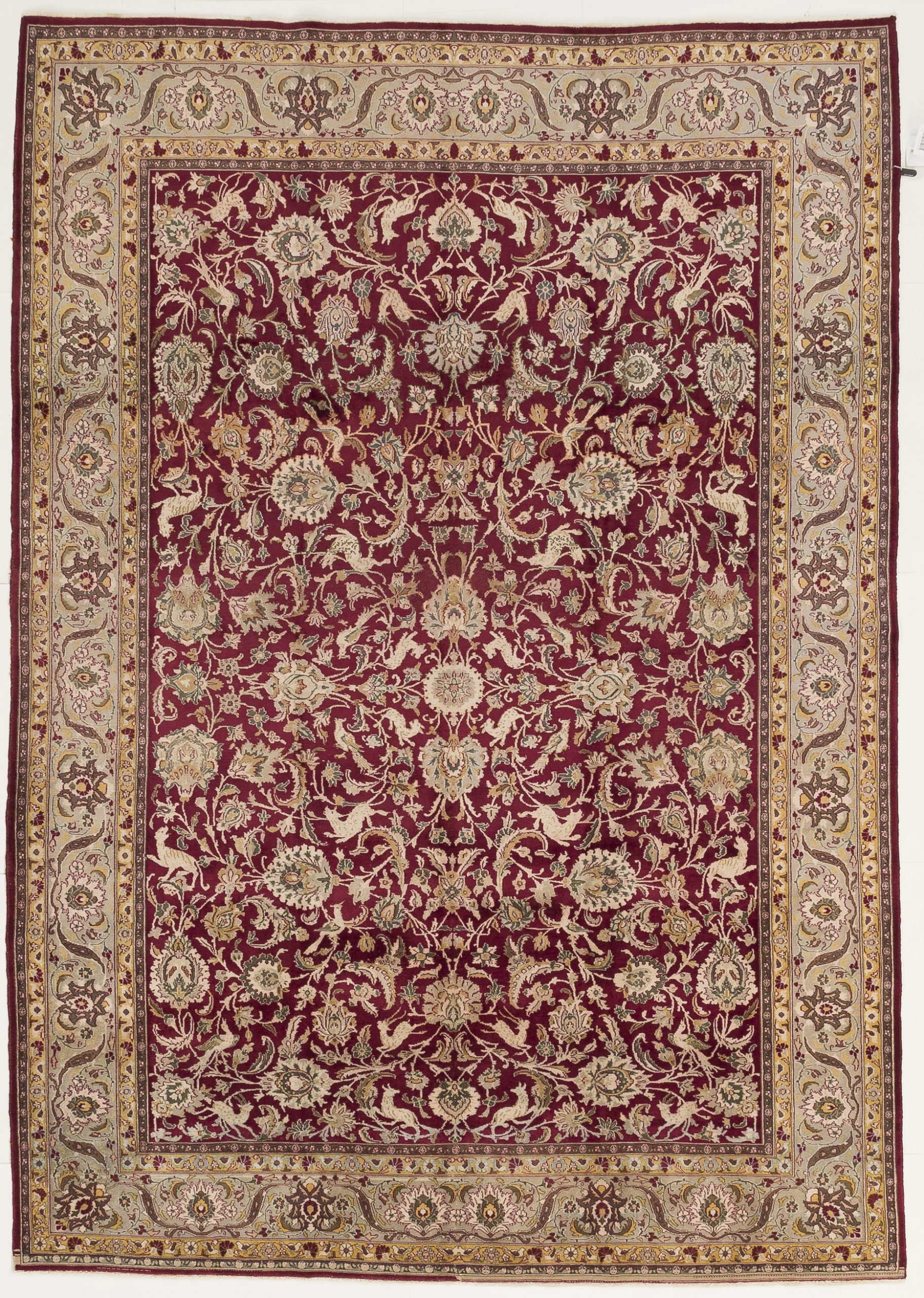 Thumbnail 12 for Antique Persian Tabriz Traditional Rug 12710