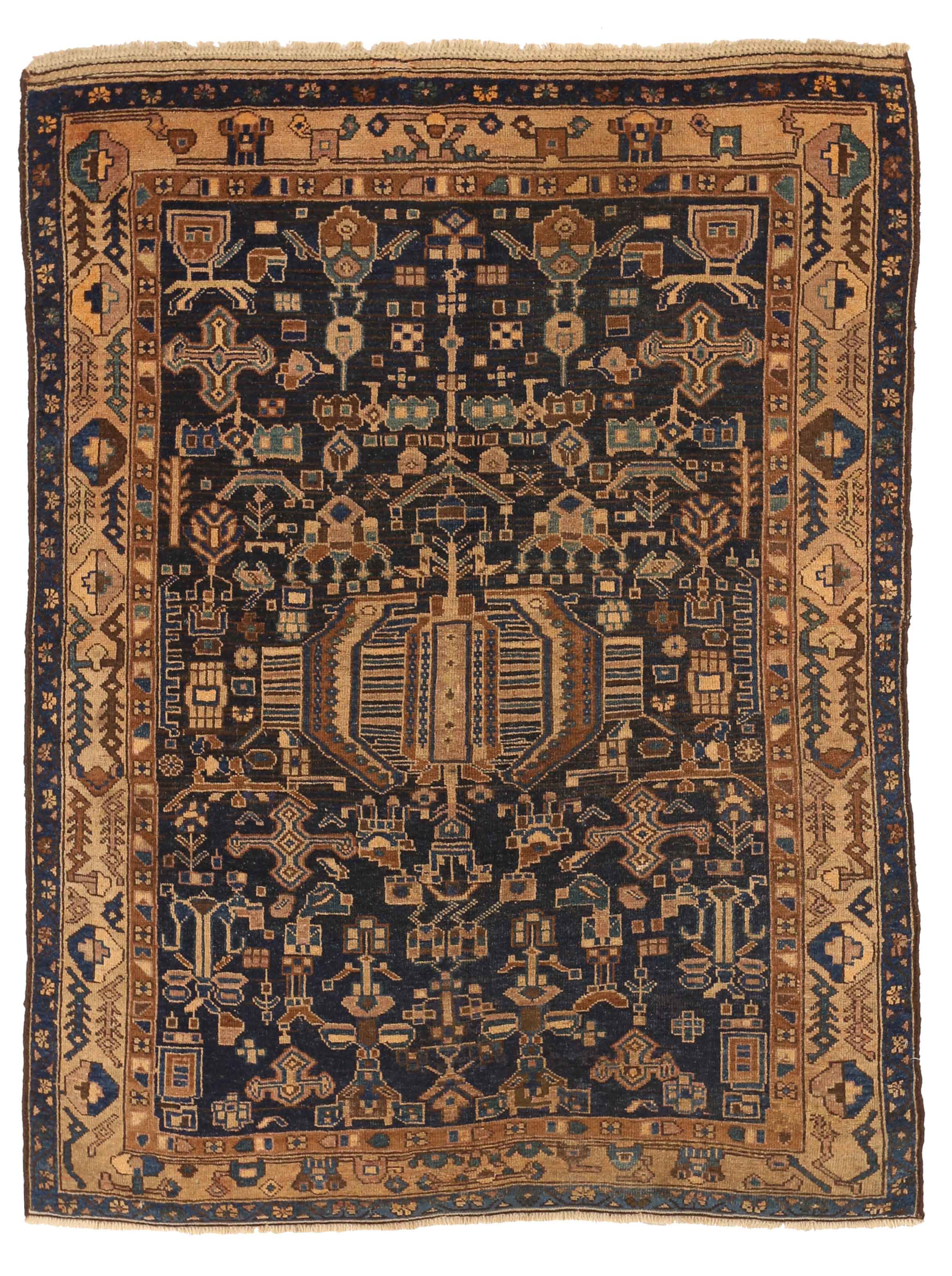 Thumbnail 11 for Antique Persian Kurdish Traditional Rug 12719