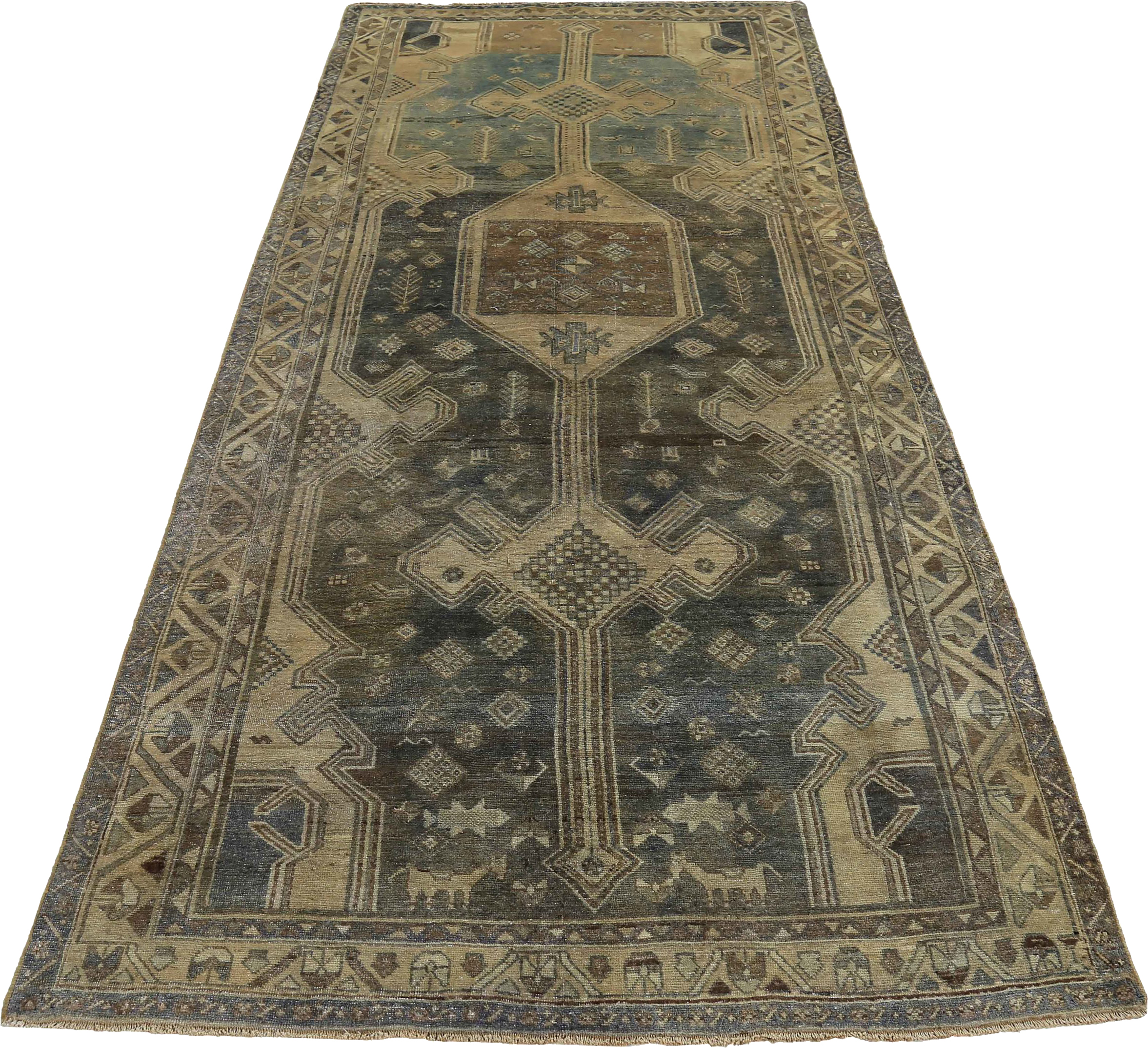 Thumbnail 4 for Antique Persian Bijar Transitional Rug 89677