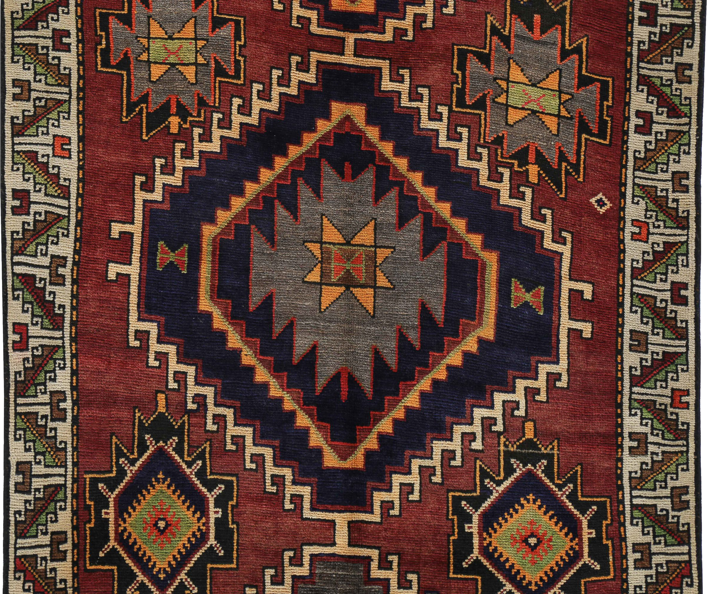 Thumbnail 2 for Antique Persian Azarbaijan Traditional Rug 89685